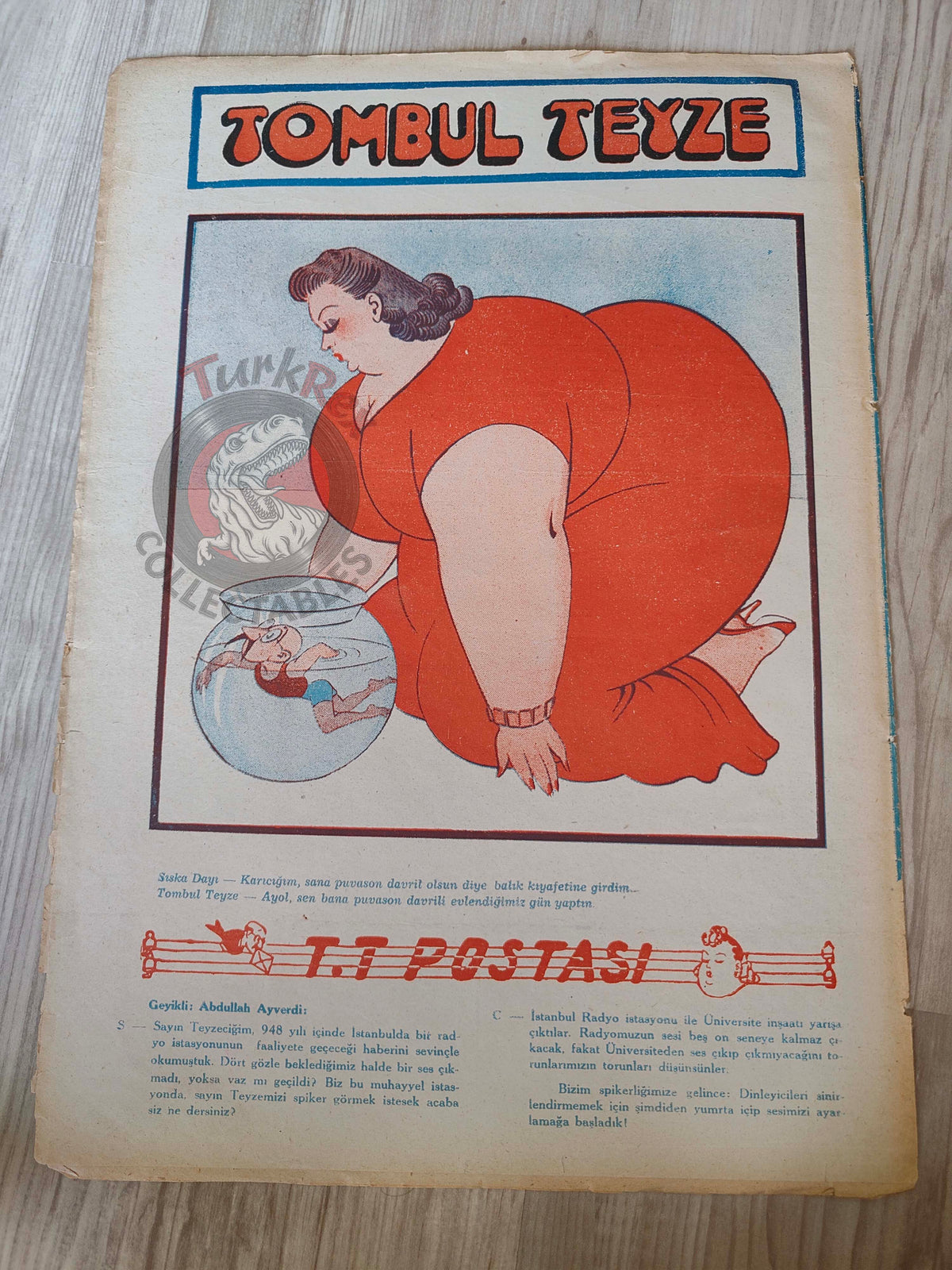 Mizah 1948 Humor Magazine Turkish Turkey Charlie Chaplin American Aid