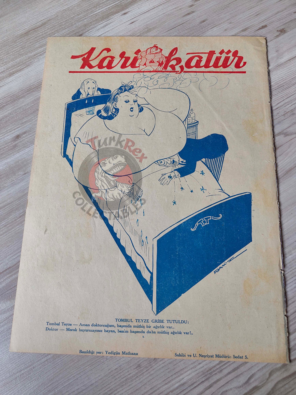 Karikatür 1942 Humor Magazine Turkish Turkey Winston Churchill India WW2 era Britain