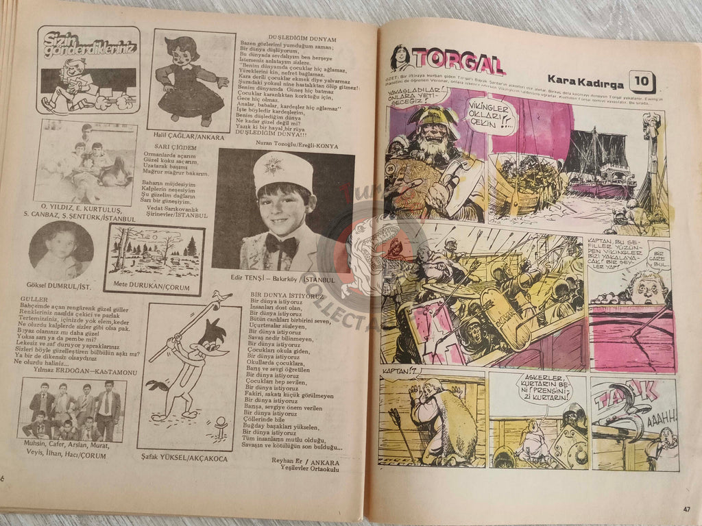 Tercüman Çocuk #38 1982 Turkish Comic Turkey Superman Star Wars #27 #28 The Flintstones Thorgal Larry Yuma
