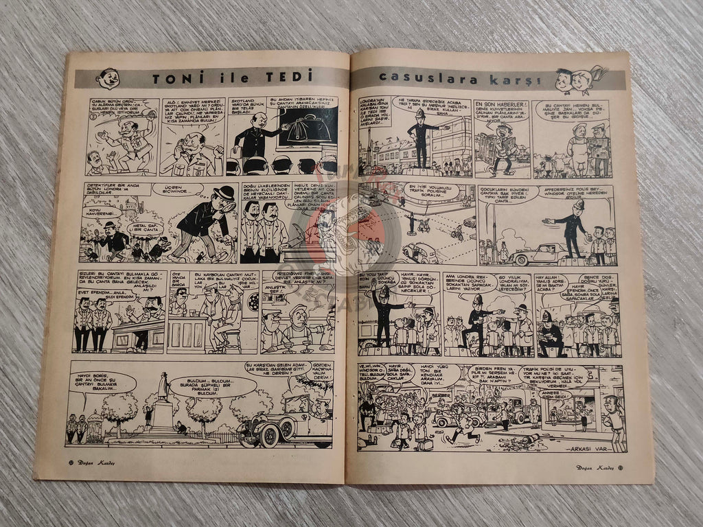 Doğan Kardeş 1971 Magazine #9 Turkish Comic Turkey Suske en Wiske Pantera Negra Tarzan
