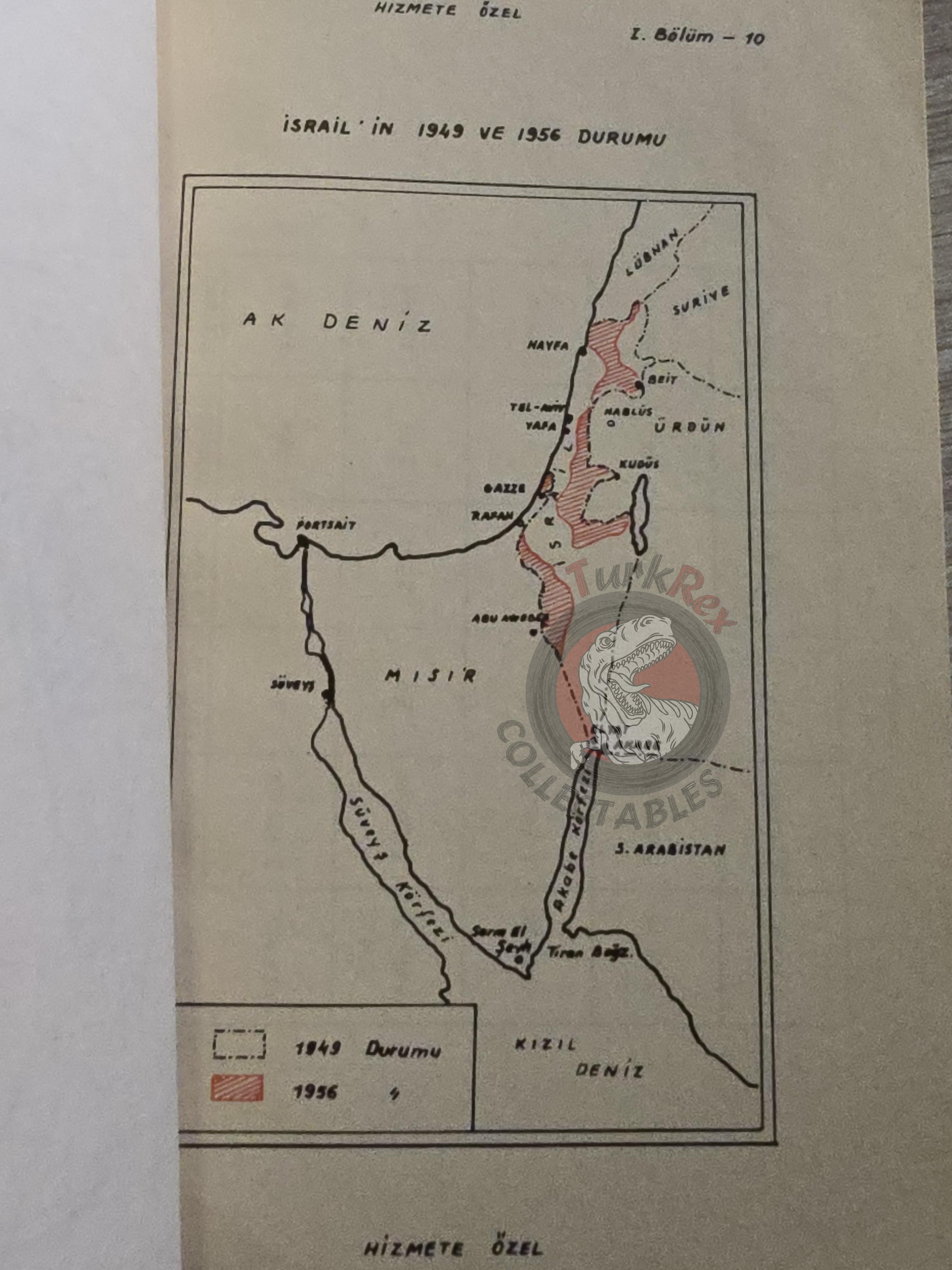 Arab Israeli Conflict Wars 1968 Turkish Book Turkey with Maps Military Israel Middle East
