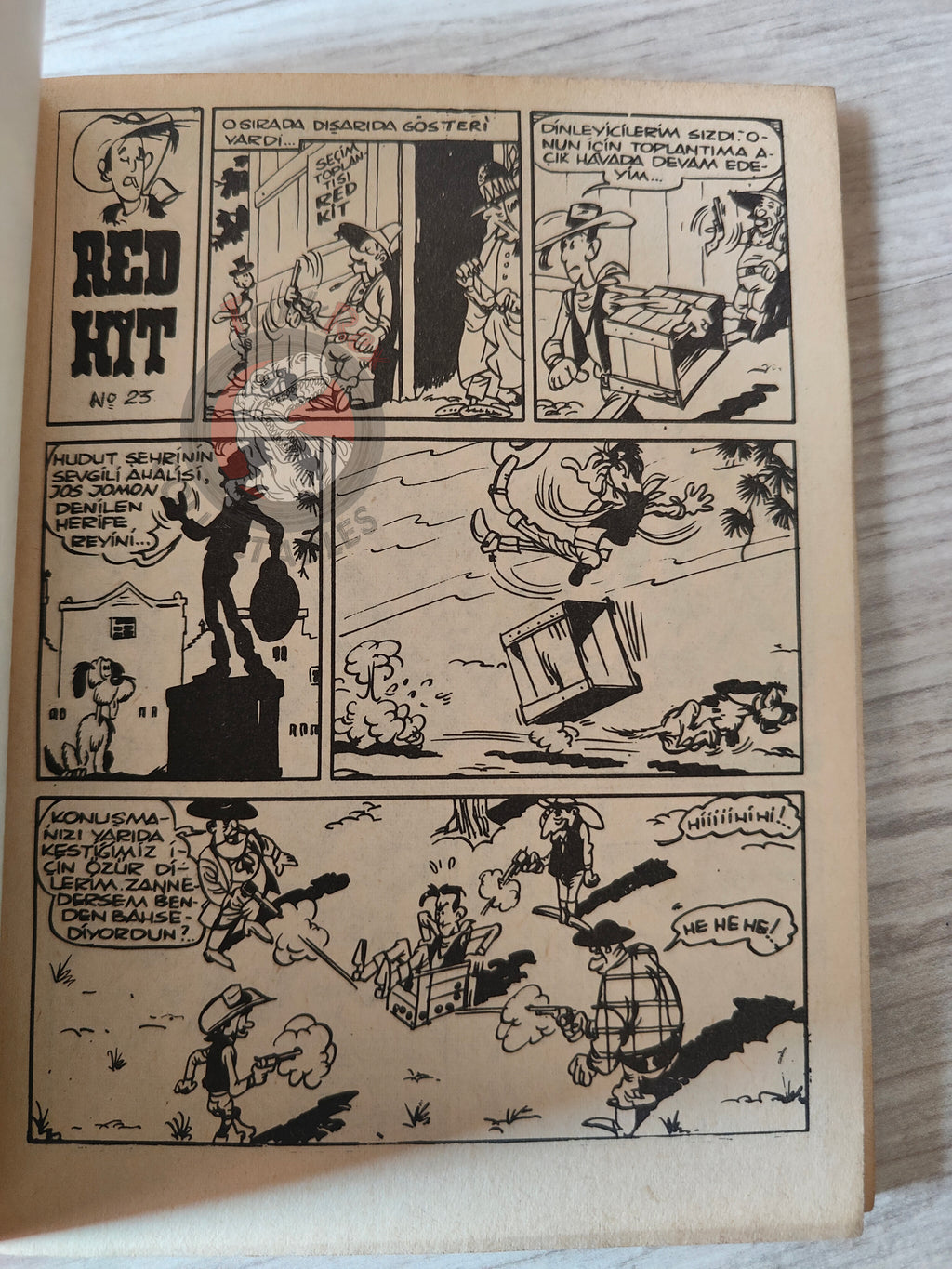 Lucky Luke #8 Contre Joss Jamon 1972 Turkish Comic Turkey Le Vieux Nick Boule et Bill