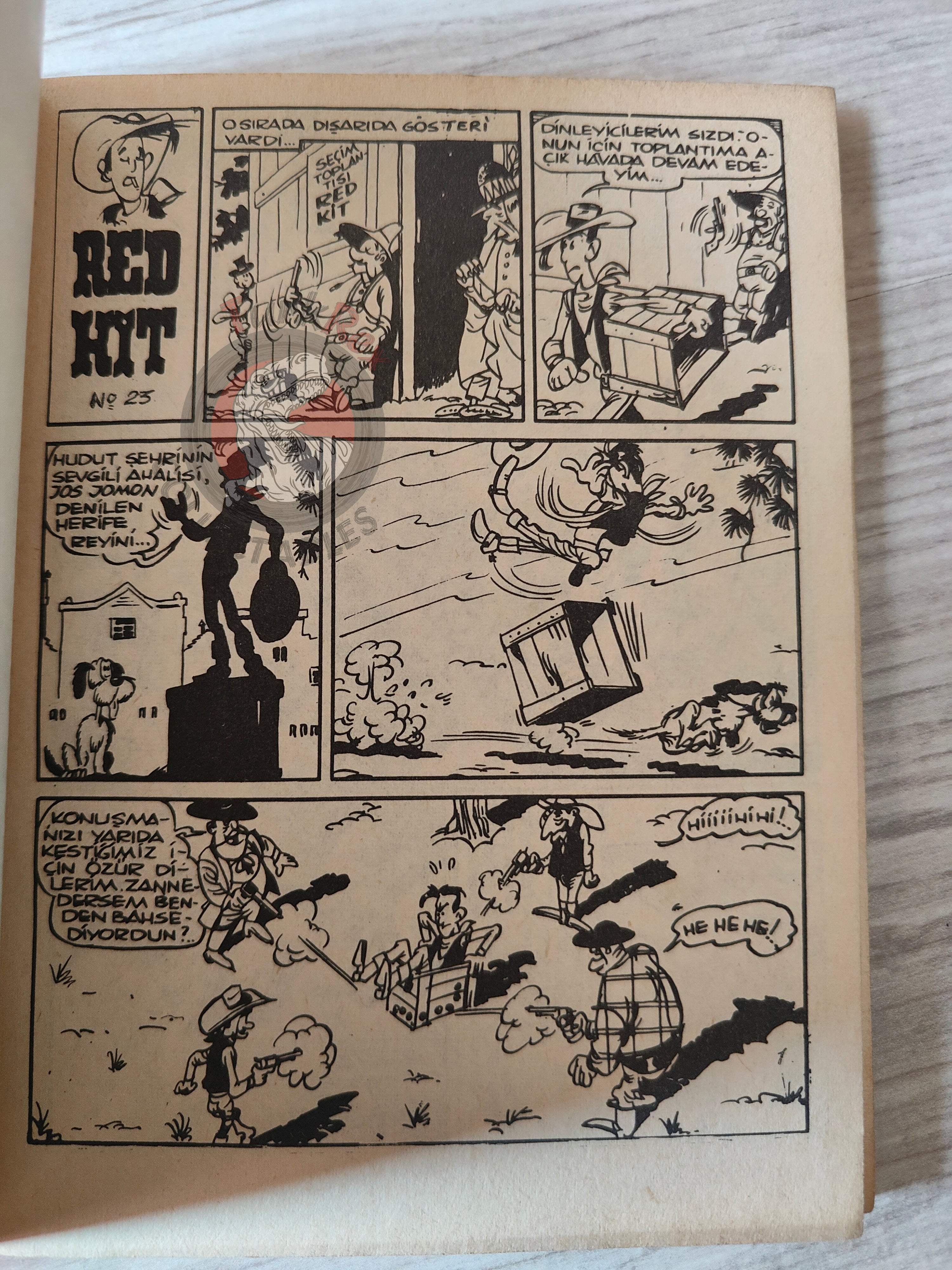 Lucky Luke #8 Contre Joss Jamon 1972 Turkish Comic Turkey Le Vieux Nick Boule et Bill