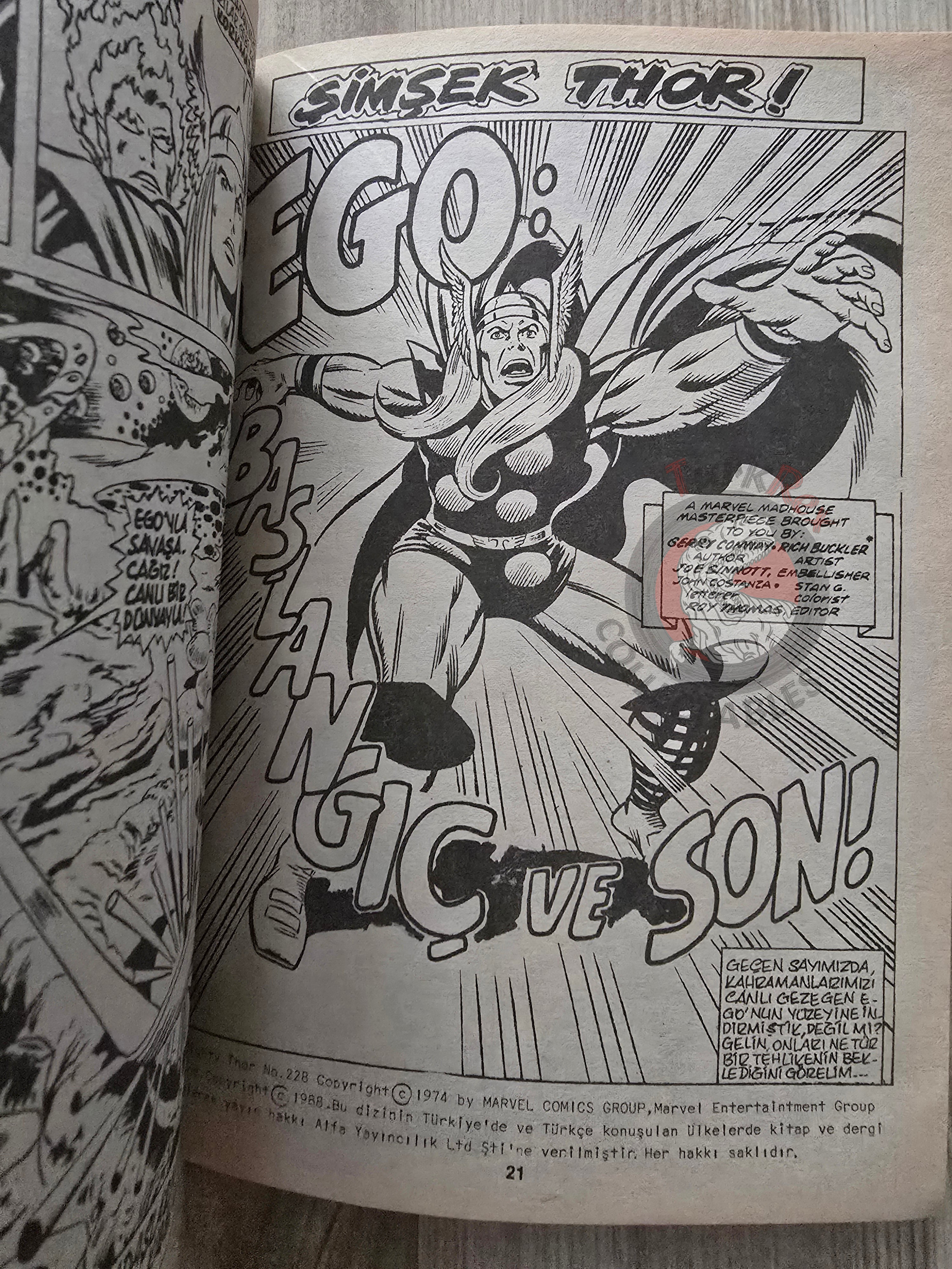 Thor Vol #7 1987 Turkish Comic Turkey The Mighty Thor #205–207 #11 #223 #226 #228 #229