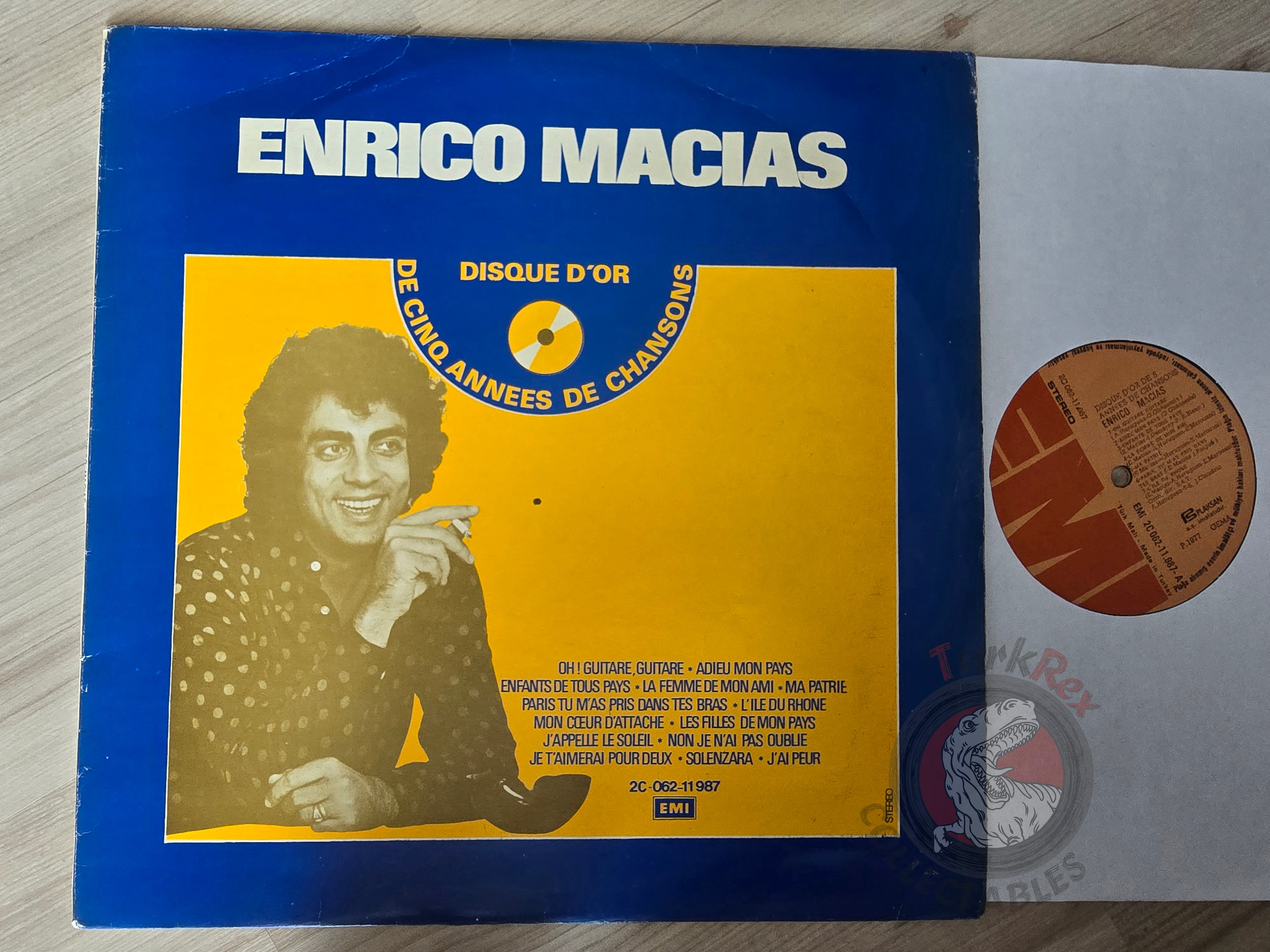 Enrico Macias – Disque D'Or De 5 Années De Chansons Turkish Pressing Vinyl Turkey Edition
