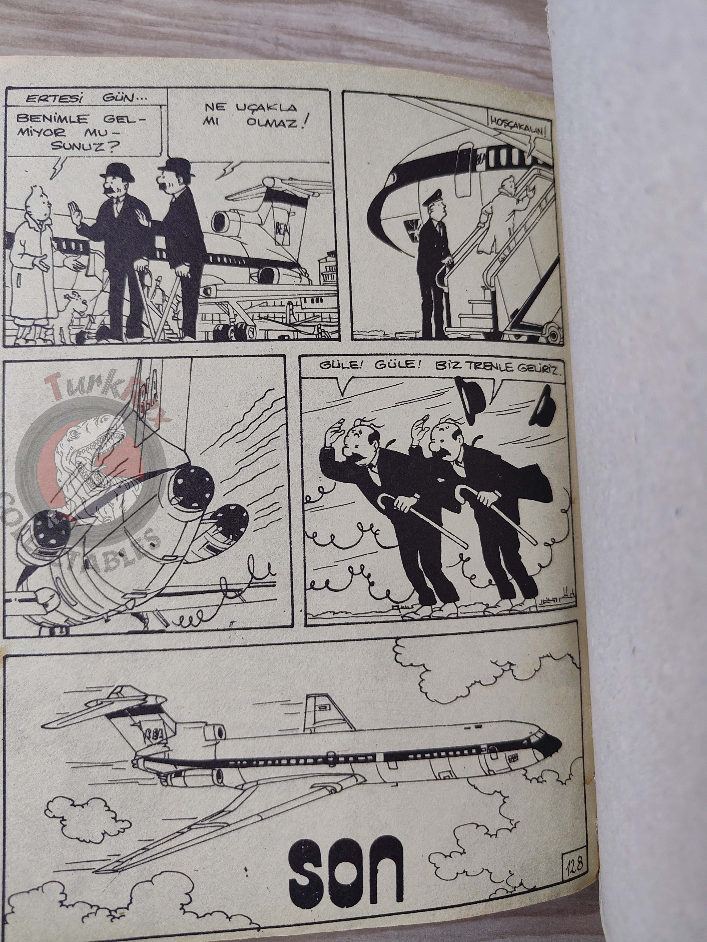 Tintin – King Ottokar’s Sceptre & The Black Island late 1980s Turkish Edition Comic Turkey