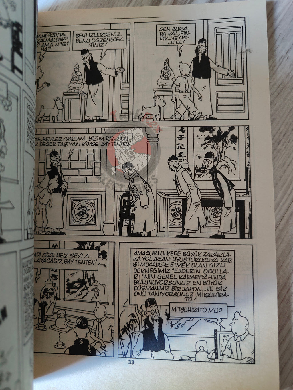 Tintin – The Blue Lotus mid 1980s Turkish Edition Comic Turkey 1