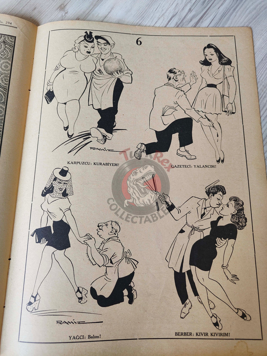 Karikatür 1941 Humor Magazine Turkish Turkey India British WW2 era War Portraits Japan Germany
