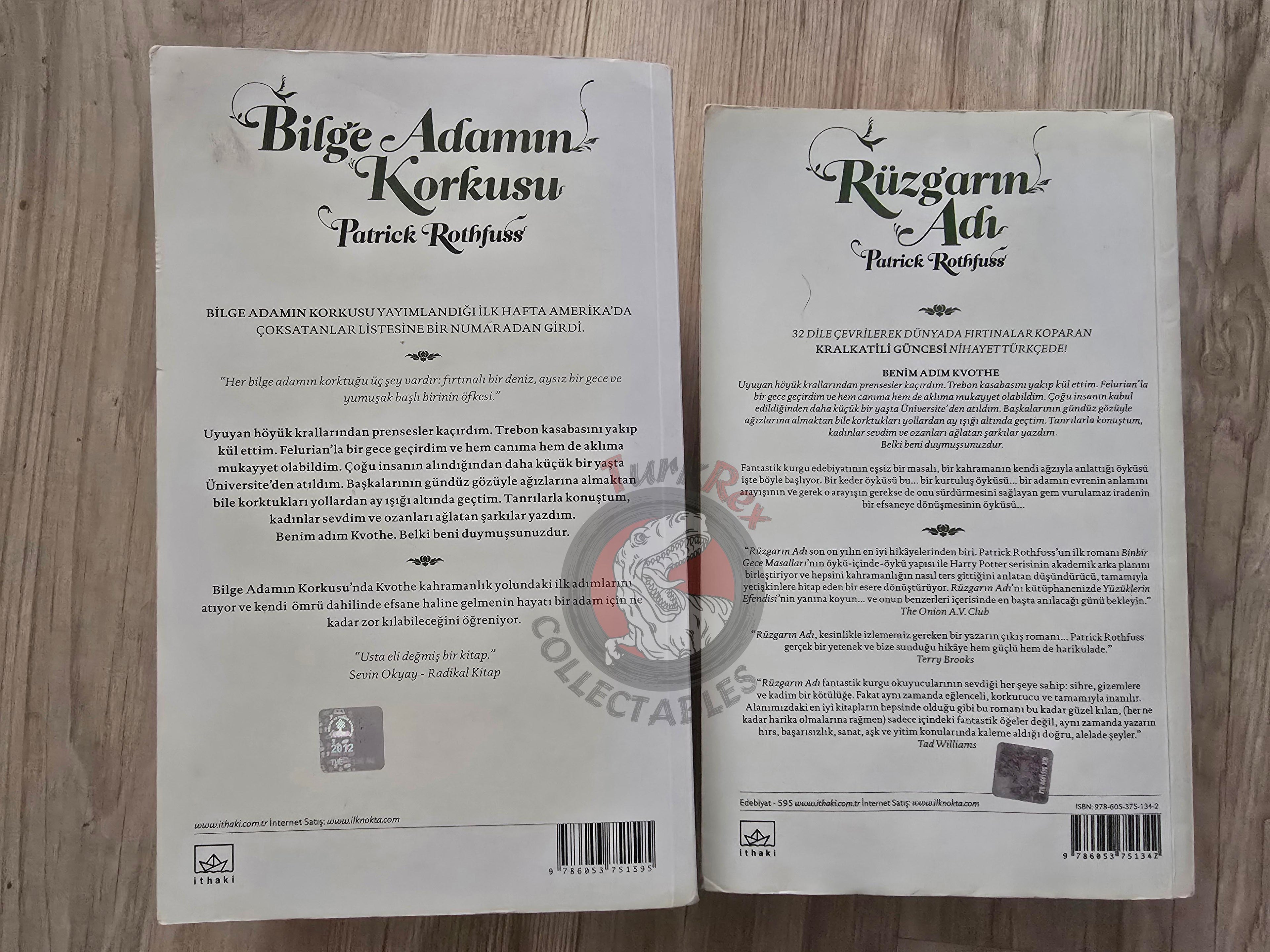 Patrick Rothfuss  – The Kingkiller Chronicle 2011 1st Turkish Book Turkey