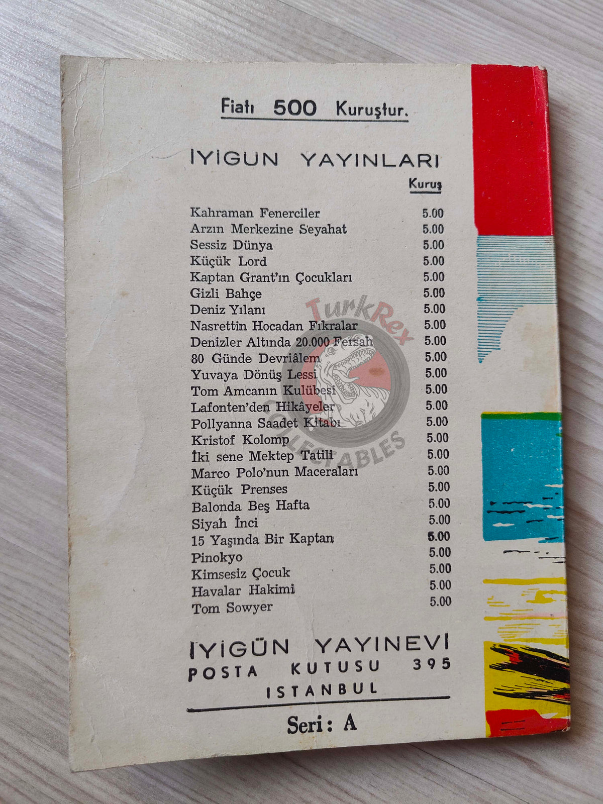 Jules Verne –  Two Years Vacation 1965 Turkish Book Turkey Illustrated