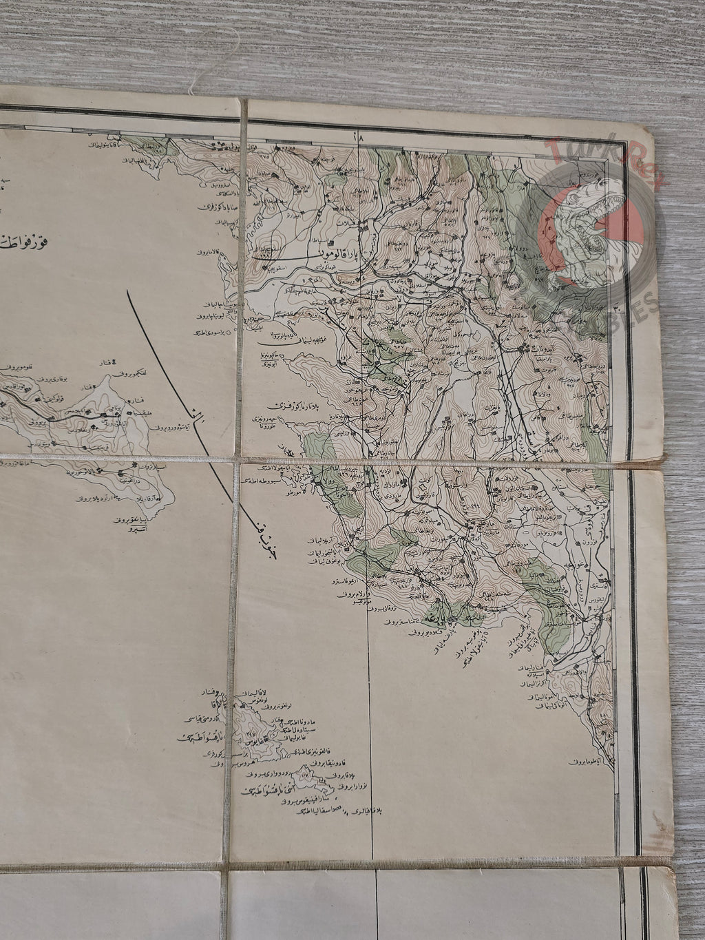 Corfu Island Greece Ottoman Military Map WW1 Gaios Parga