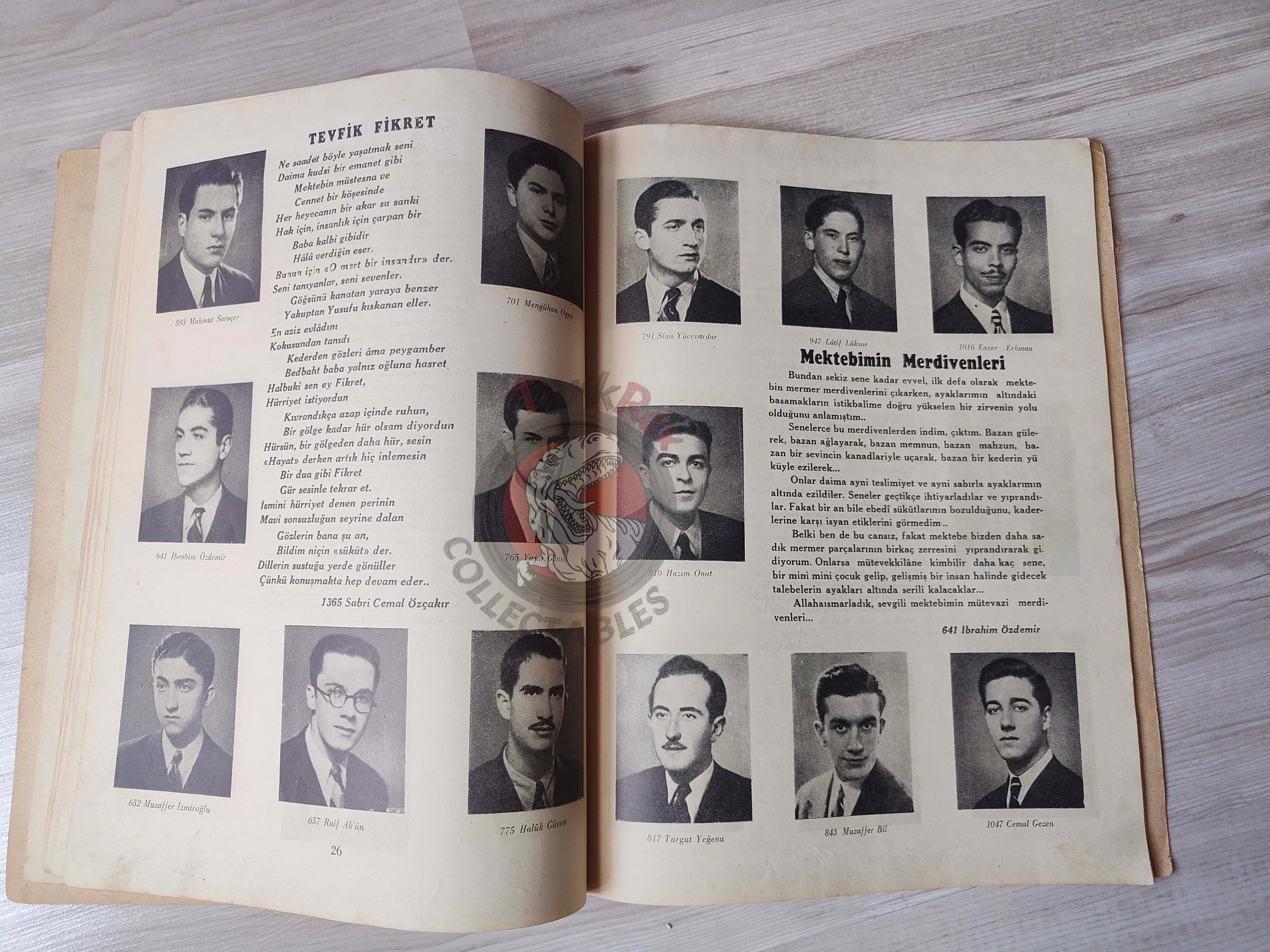 Galatasaray High School 1942–1943 Graduates Yearbook Turkish Book Turkey