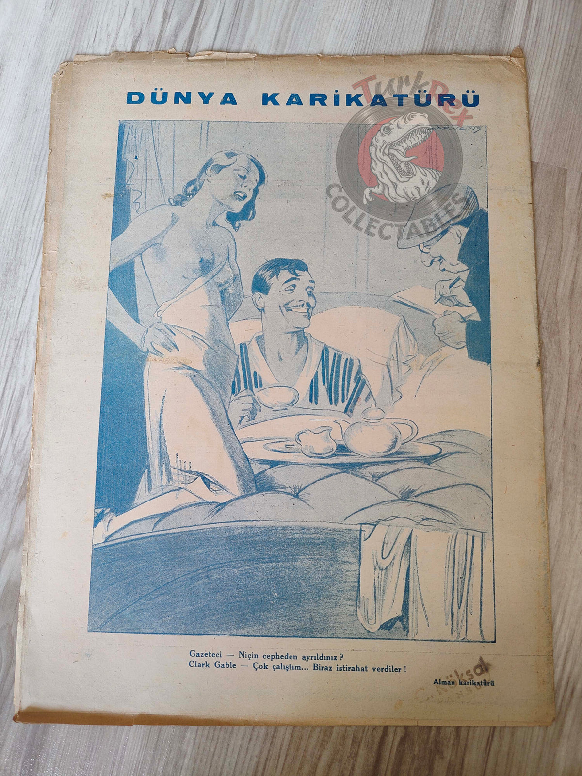 Akbaba 1944 Humor Magazine Turkish Turkey Winston Churchill Germany WW2 era Britain Winston Churchill