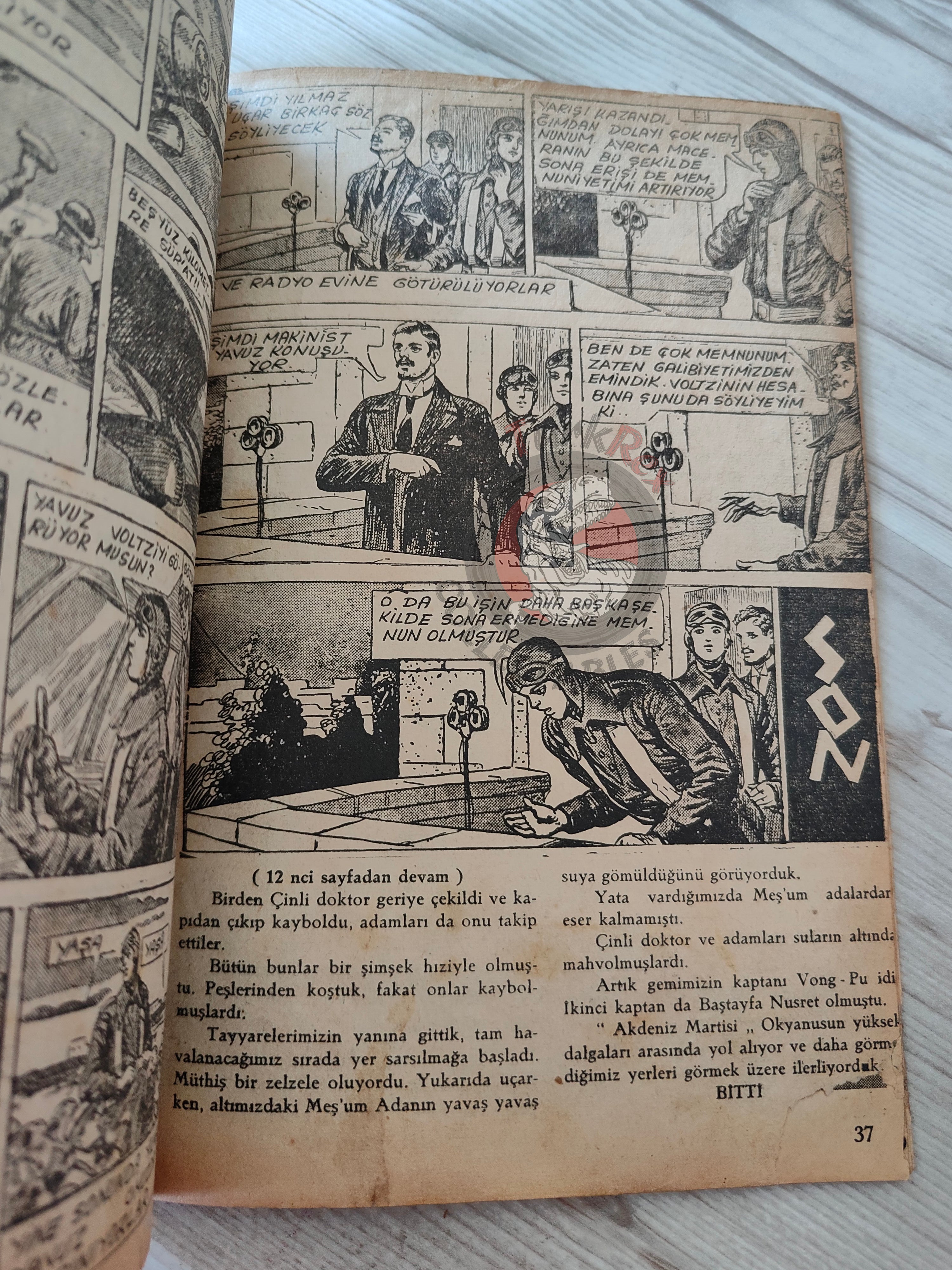 1001 Roman 1941 Red Eagles Turkish Comic Mag Turkey