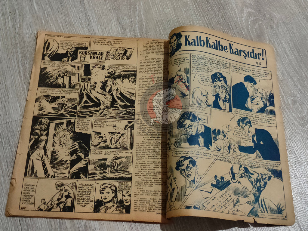 Binbir Roman #107 1950 Victor Hugo 93 - Mandrake Turkish Comic Mag Turkey