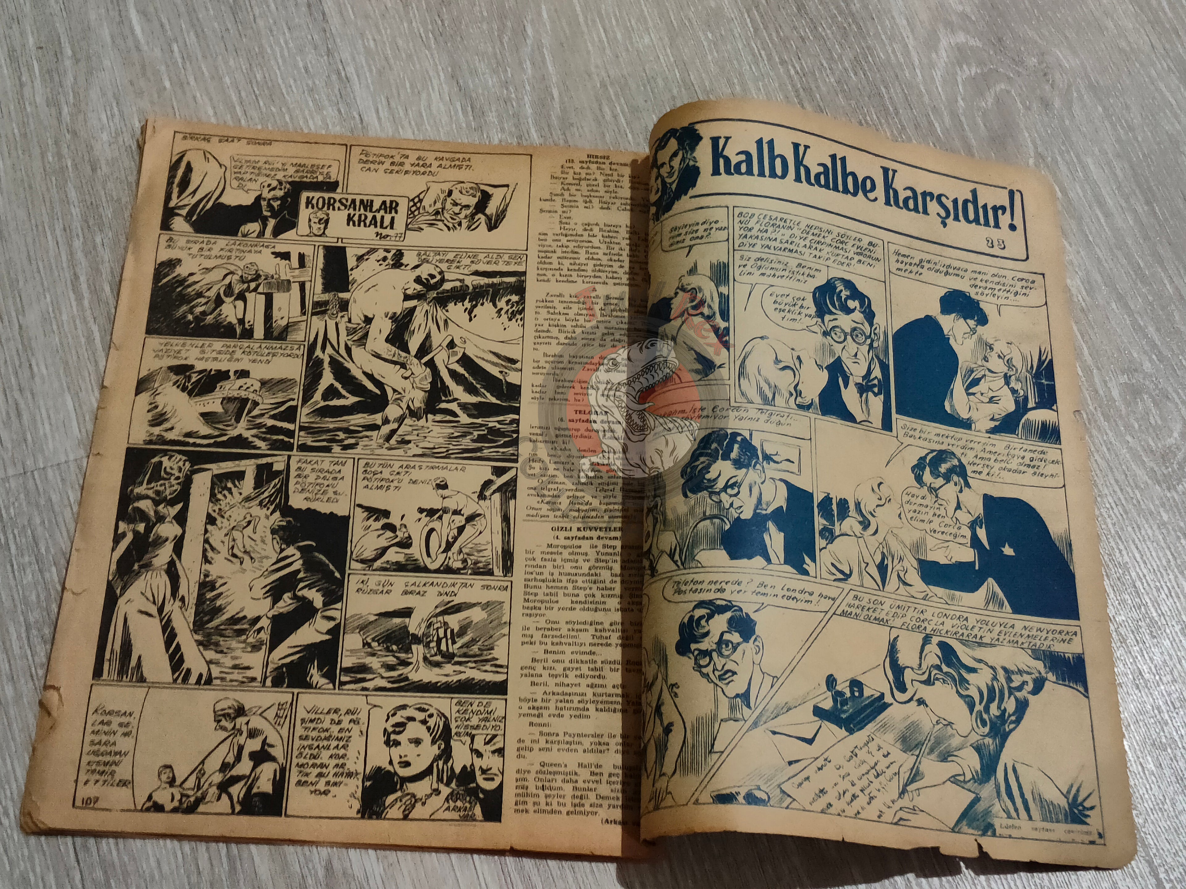 Binbir Roman #107 1950 Victor Hugo 93 - Mandrake Turkish Comic Mag Turkey