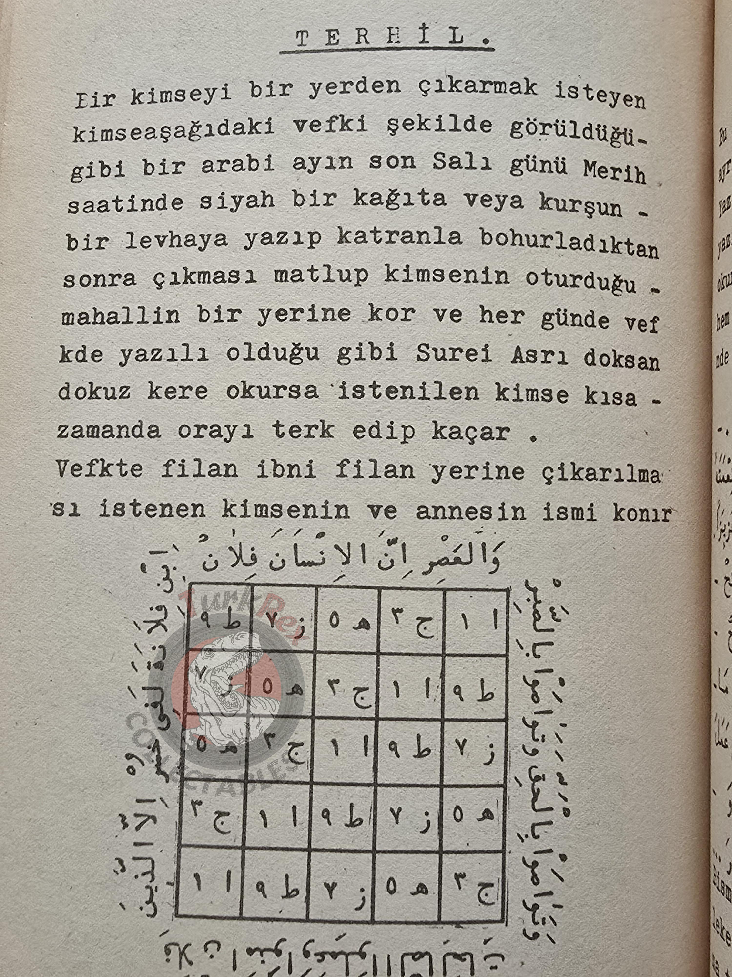 Hidden Sciences Vol 8 Islamic Occult Havass Vefq Spells Charm Turkish Book Islam Talisman