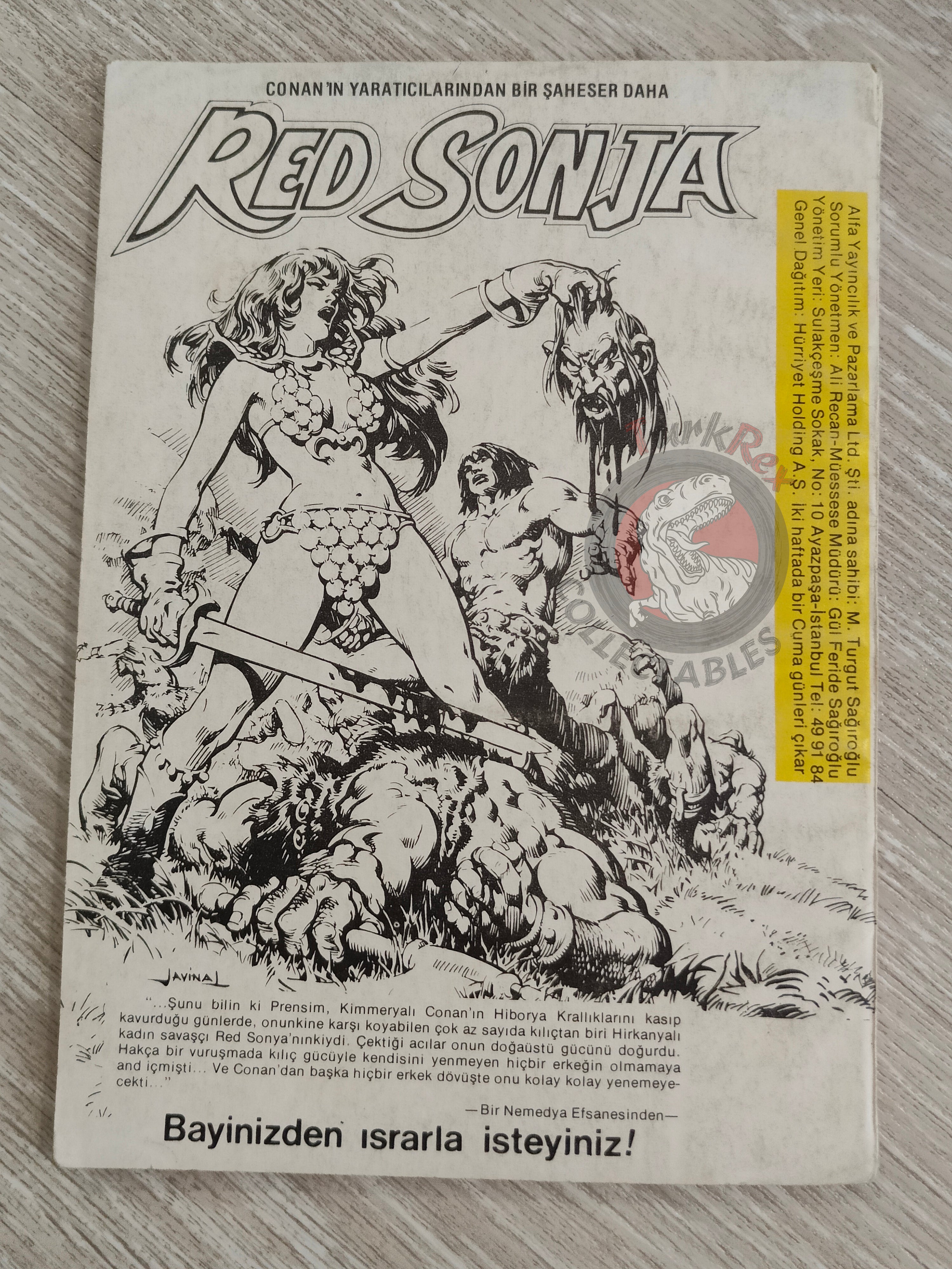 Conan #11 1983 The Savage Sword of Conan Issue #4 Turkish Comic Turkey