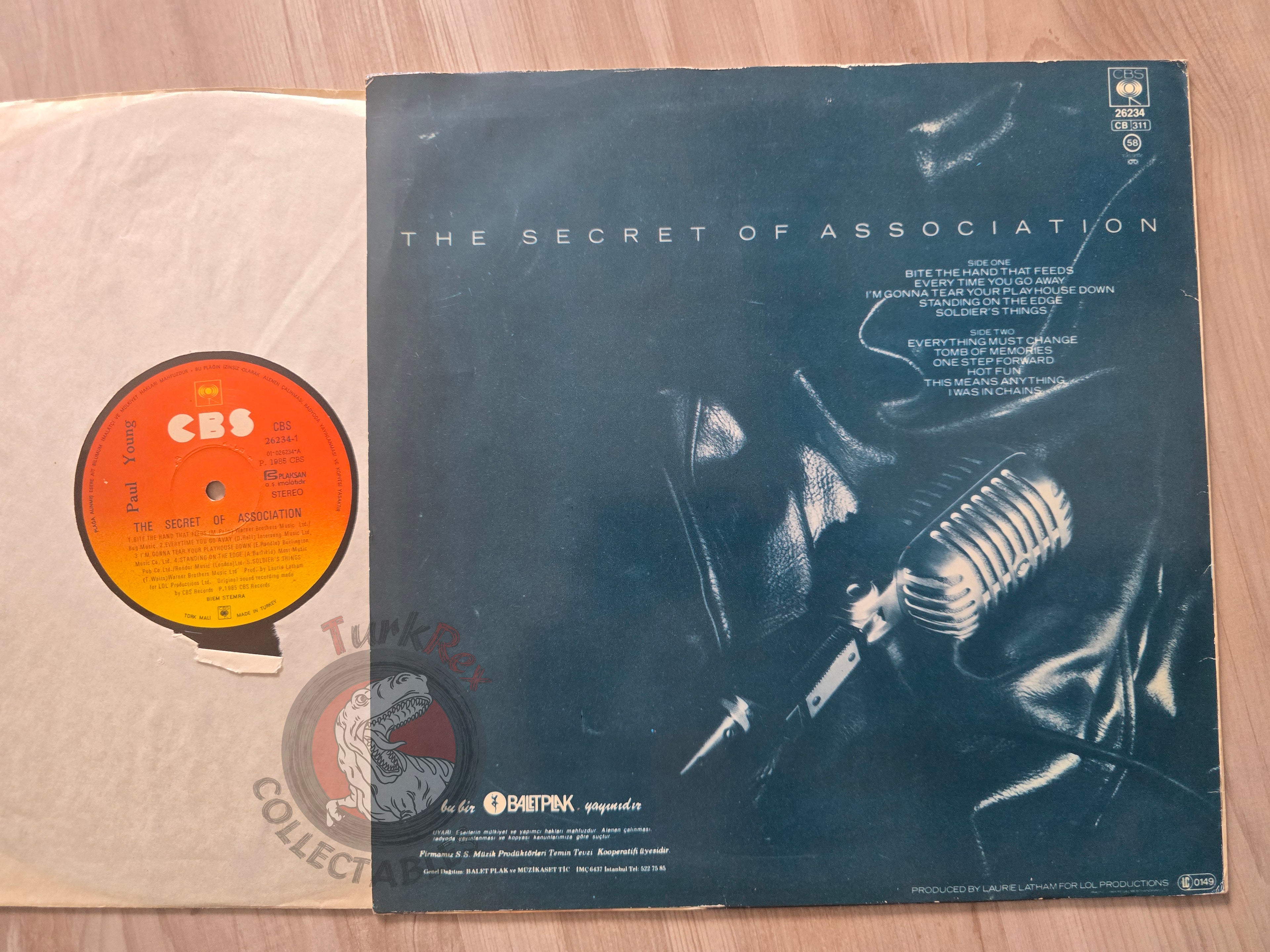 Paul Young – The Secret Of Association Turkish Pressing Vinyl Turkey Edition