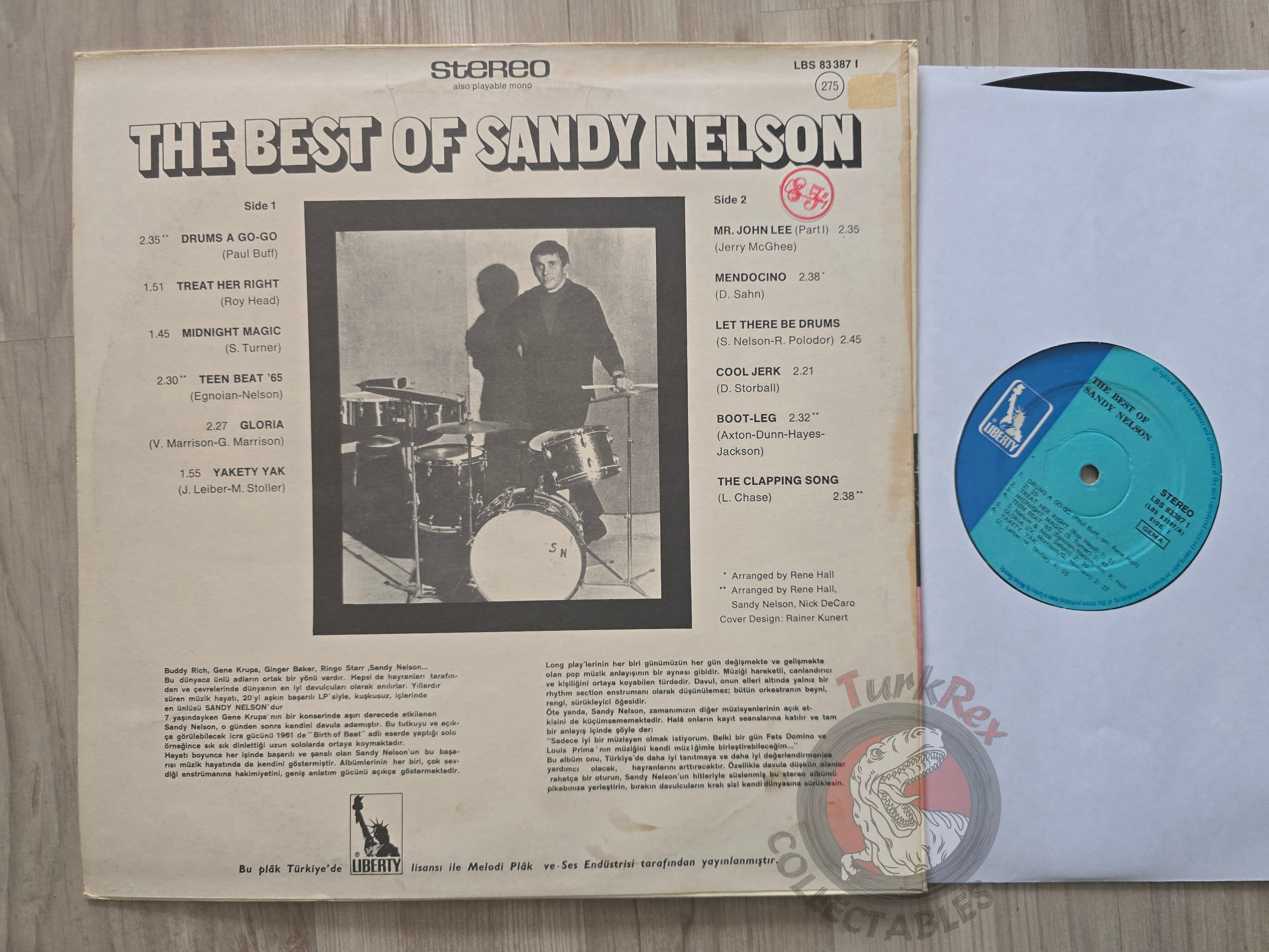 Sandy Nelson – The Best Of Sandy Nelson Turkish Pressing Vinyl Turkey Edition