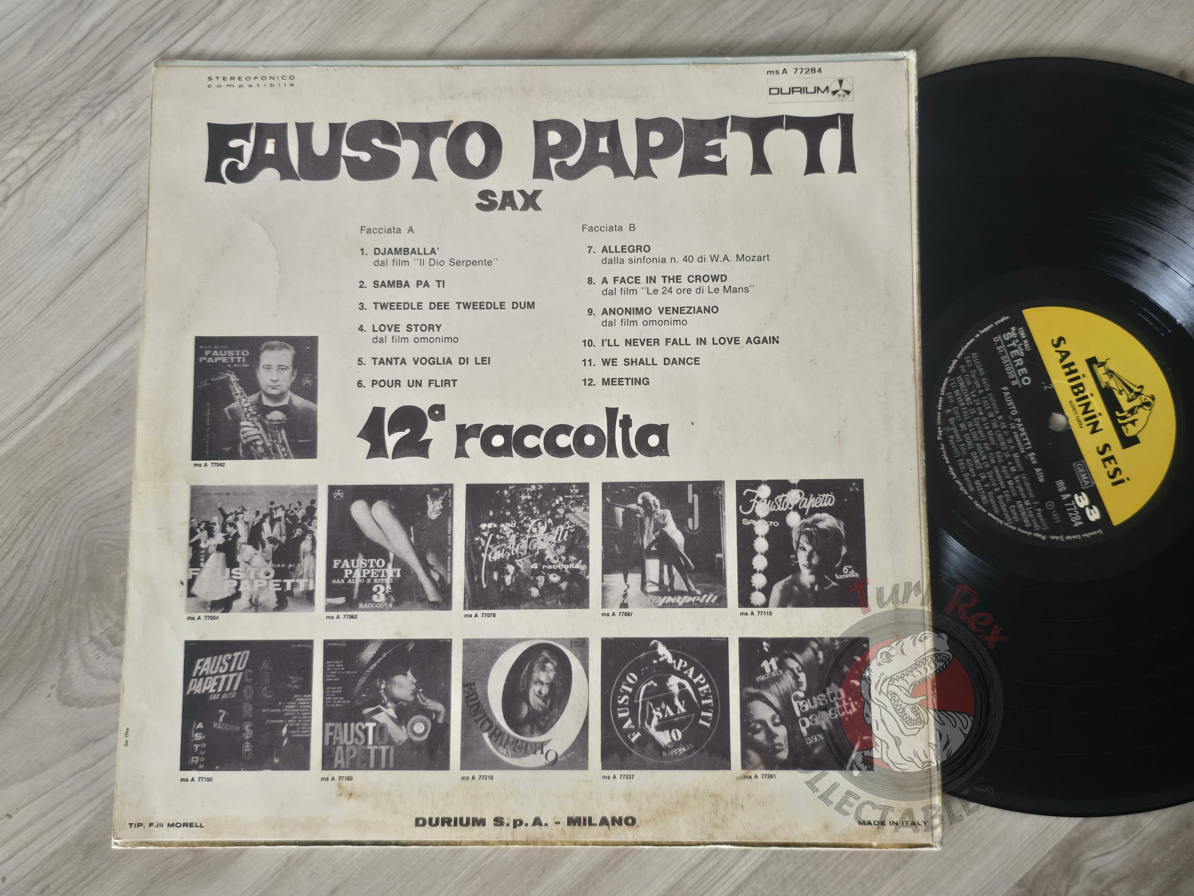Fausto Papetti – 12a Raccolta Turkish Pressing Vinyl Turkey Edition