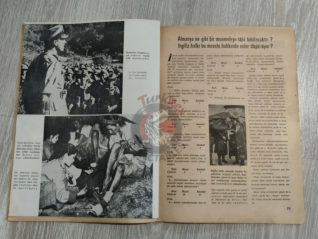 Realite 1944 British Propaganda Mag Turkish Turkey French Greece Yugoslavia WW2 era Marshal von Rundstedt