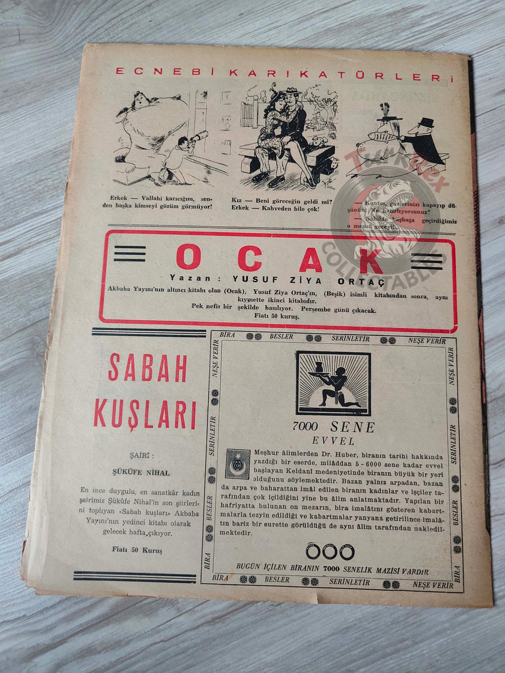 Akbaba 1943 Humor Magazine Turkish Turkey The Barrel of War Germany WW2 era Russia Ukraine