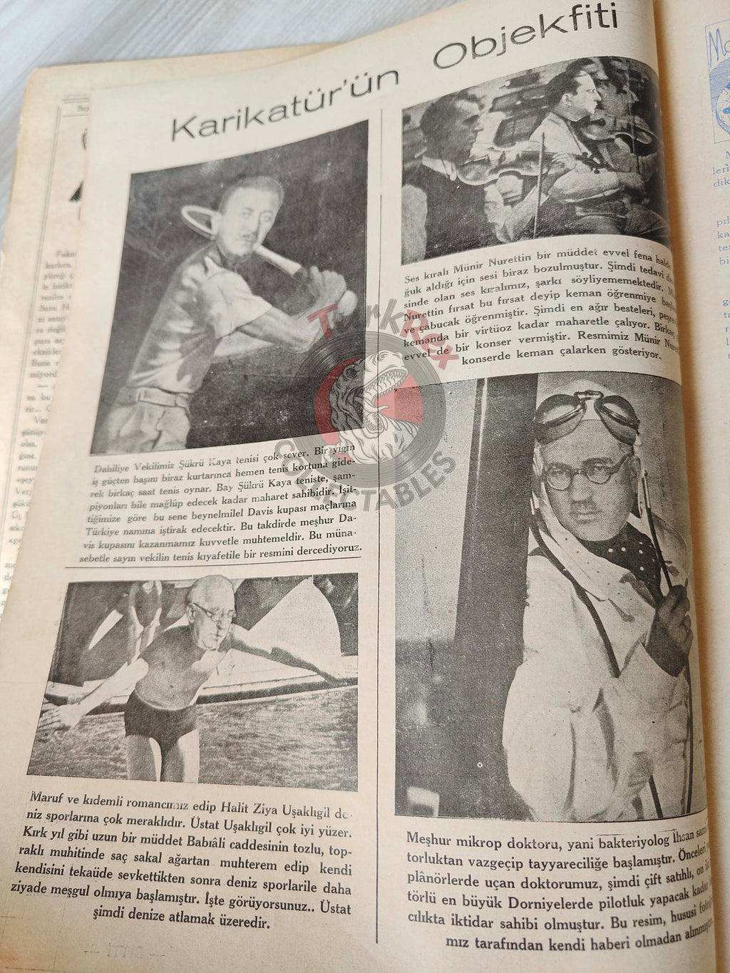 Karikatür 1936 Humor Magazine Turkish Turkey Germany Russia WW2 era