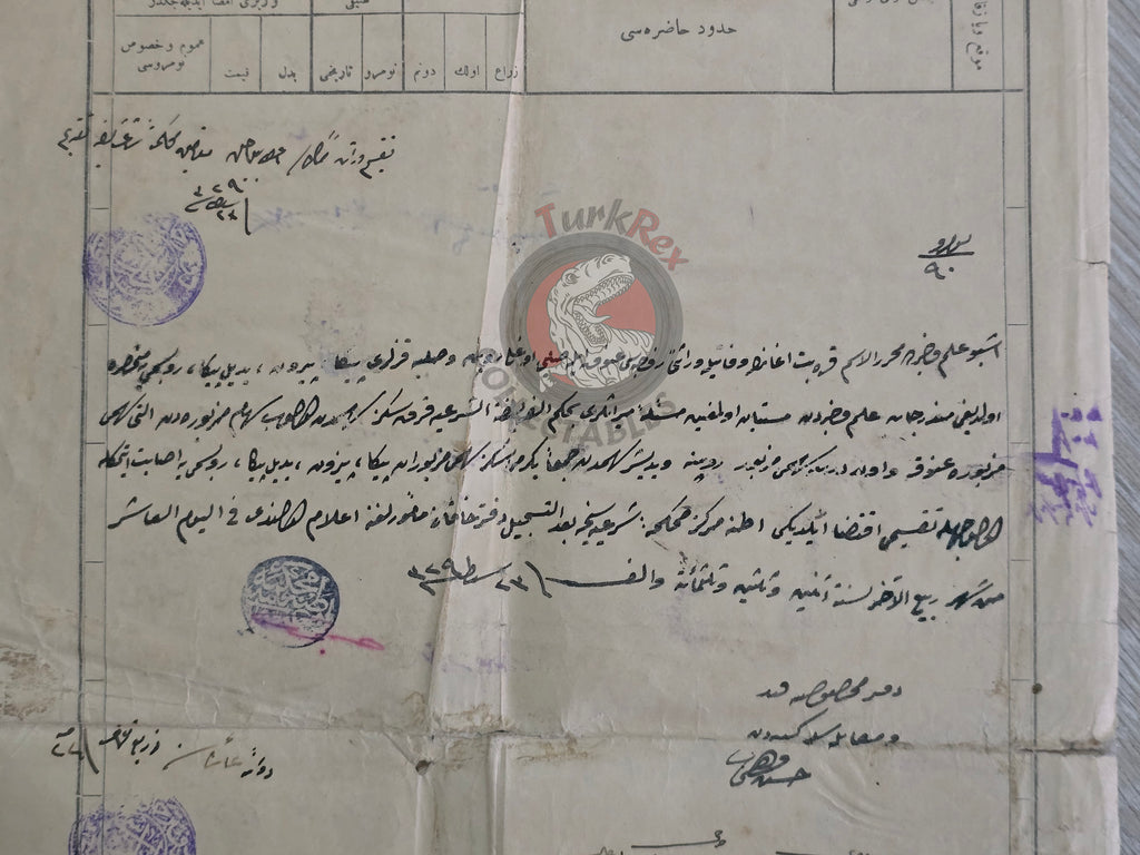 Ottoman 1914 Land Deed Vineyard in Adana Karaenbiya Title Armenian Family Armenia