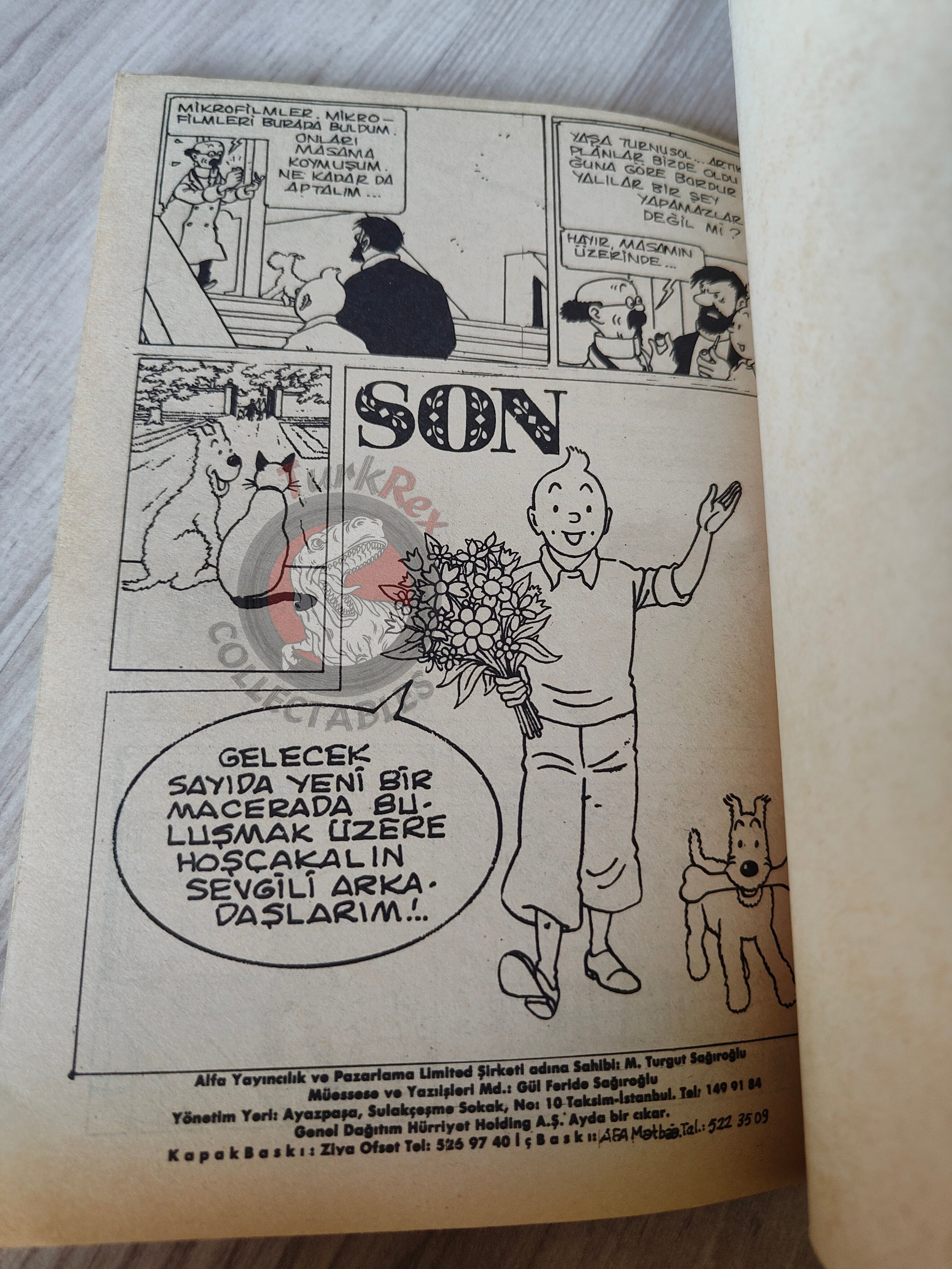 Tintin – The Calculus Affair mid 1980s Turkish Edition Comic Turkey 1