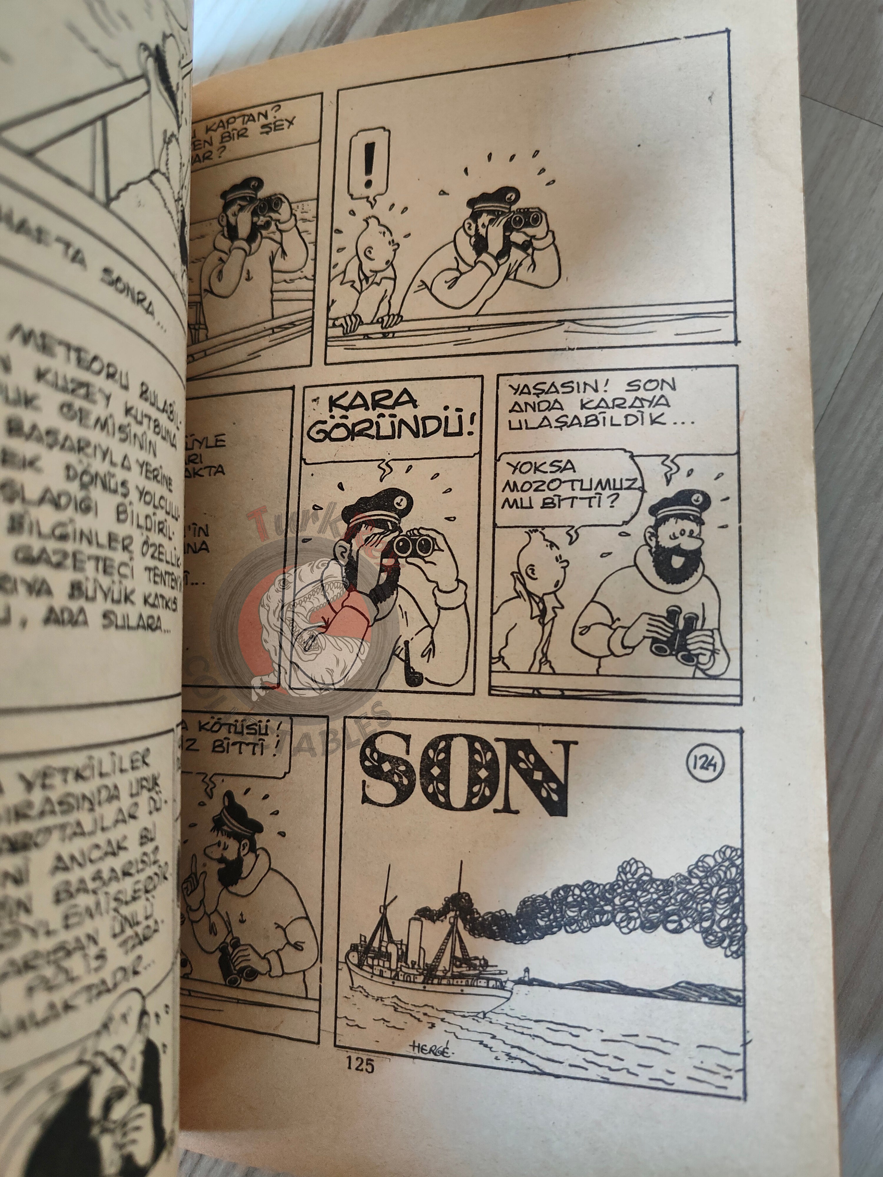Tintin – The Shooting Star early 1980s Turkish Edition Comic Turkey 1