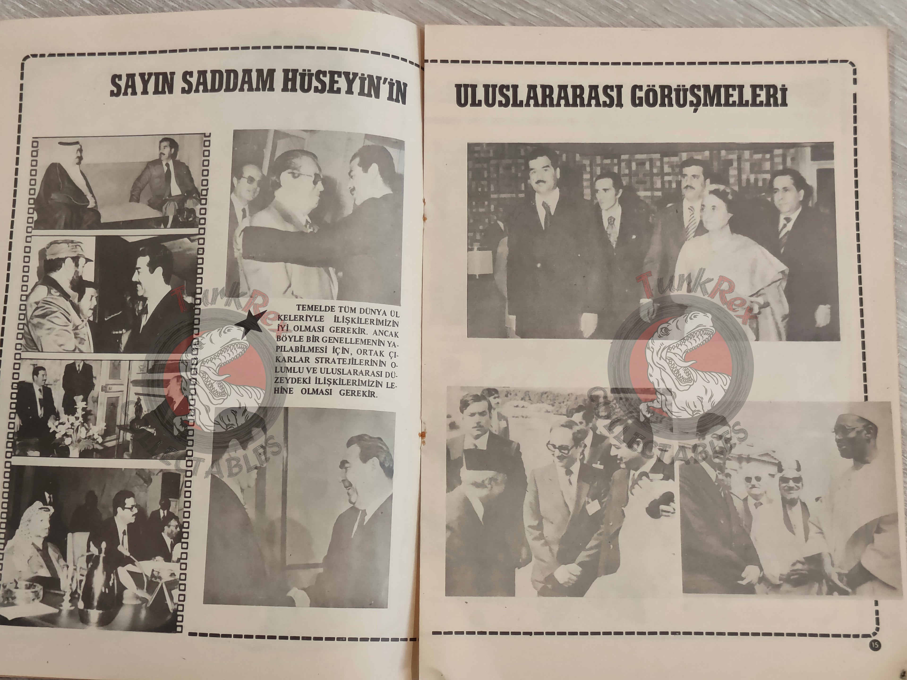 Saddam Hussein - Iraq Today 1981 Official Propaganda Magazine Turkish Turkey Middle East