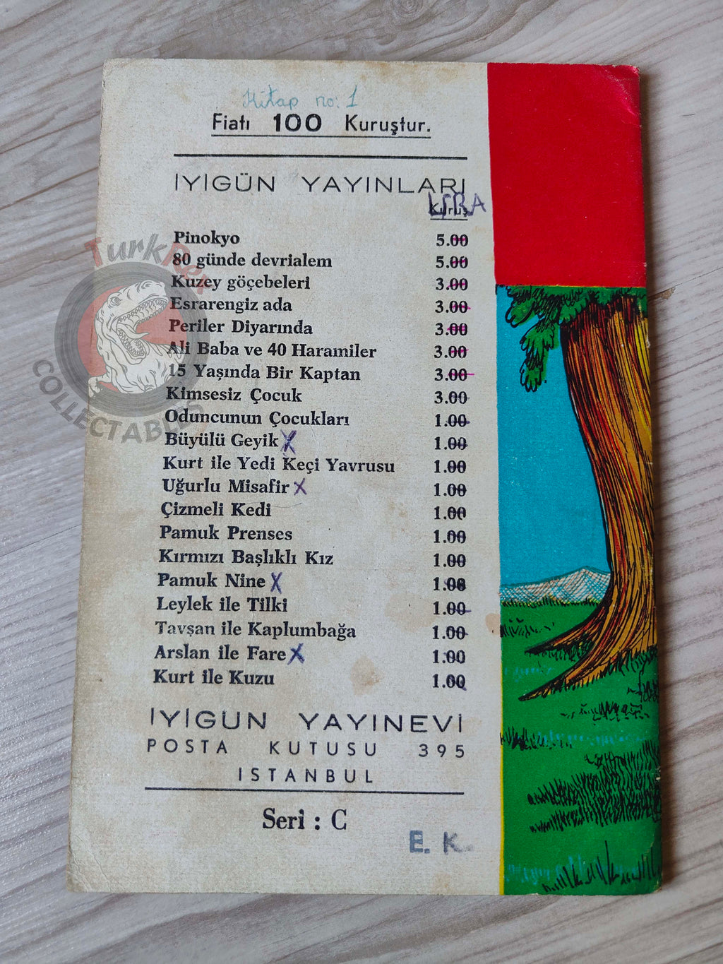 Jean de La Fontaine – Stories from Fables 1962 Turkish Book Turkey Illustrated The Lion