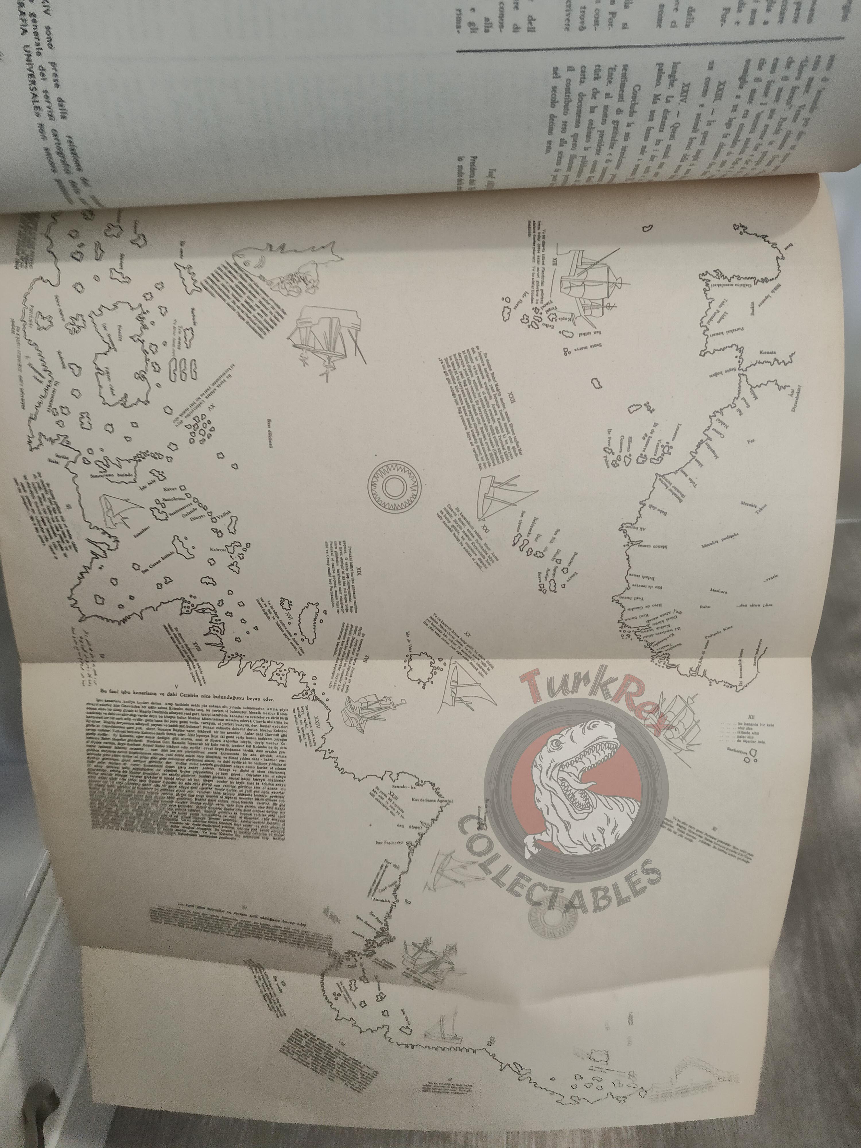 Piri Reis Map 1966 English Turkish German French Italian Book Turkey Ottoman Empire