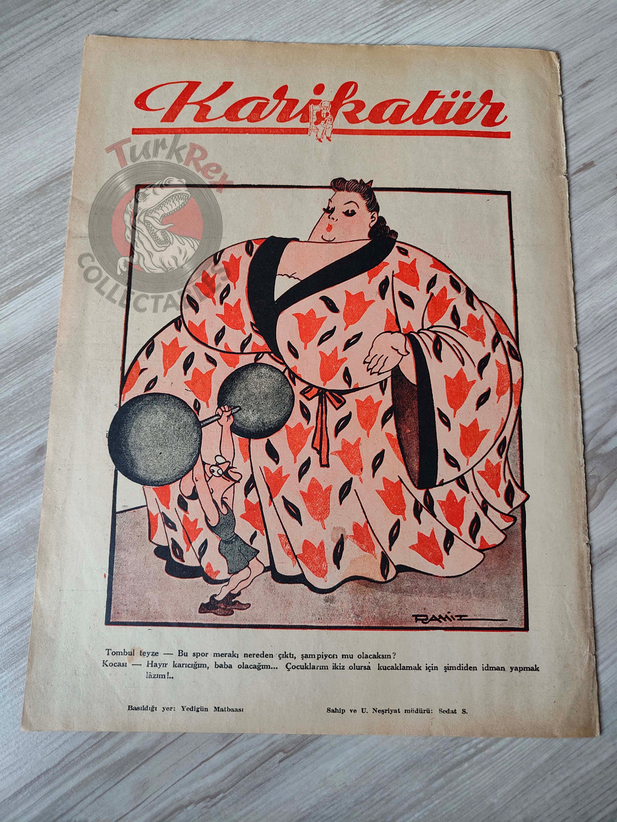 Karikatür 1944 Humor Magazine Turkish Turkey Defeat Germany WW2 era Bulgaria
