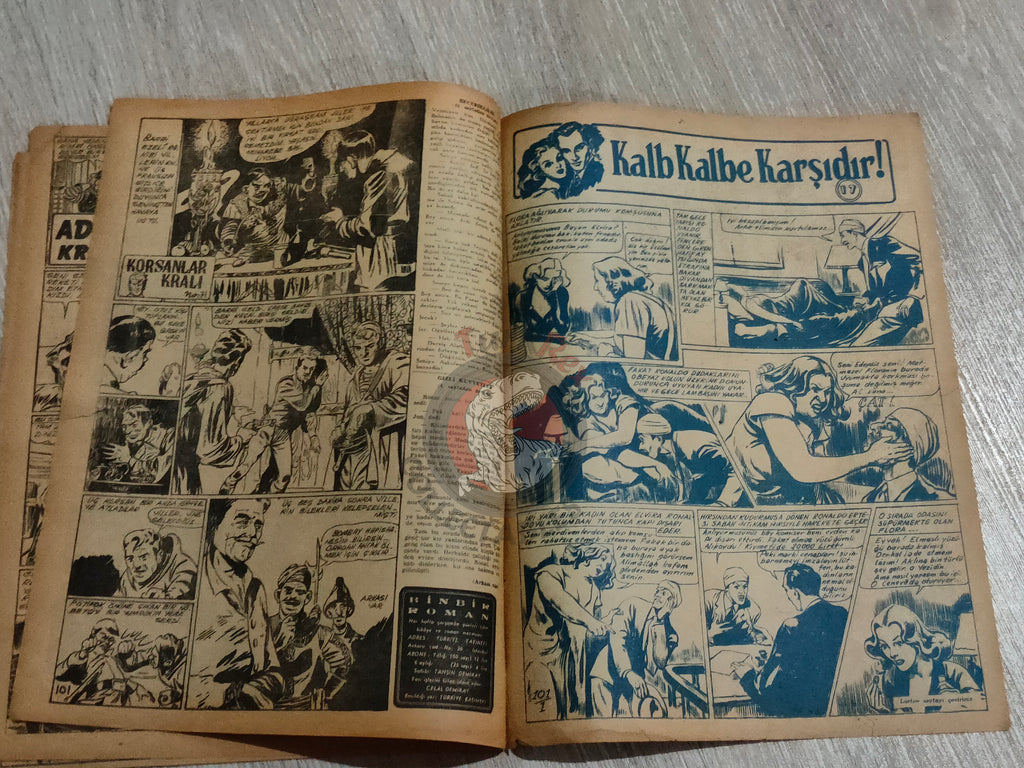 Binbir Roman #101 1950 The Count of Monte Cristo - Nat Pinkerton Turkish Comic Mag Turkey