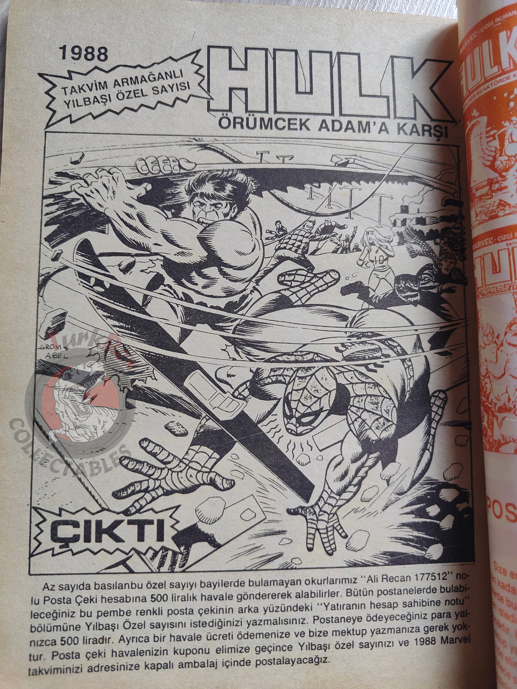Hulk #7 1988 Turkish Comic Turkey cover #21  #134