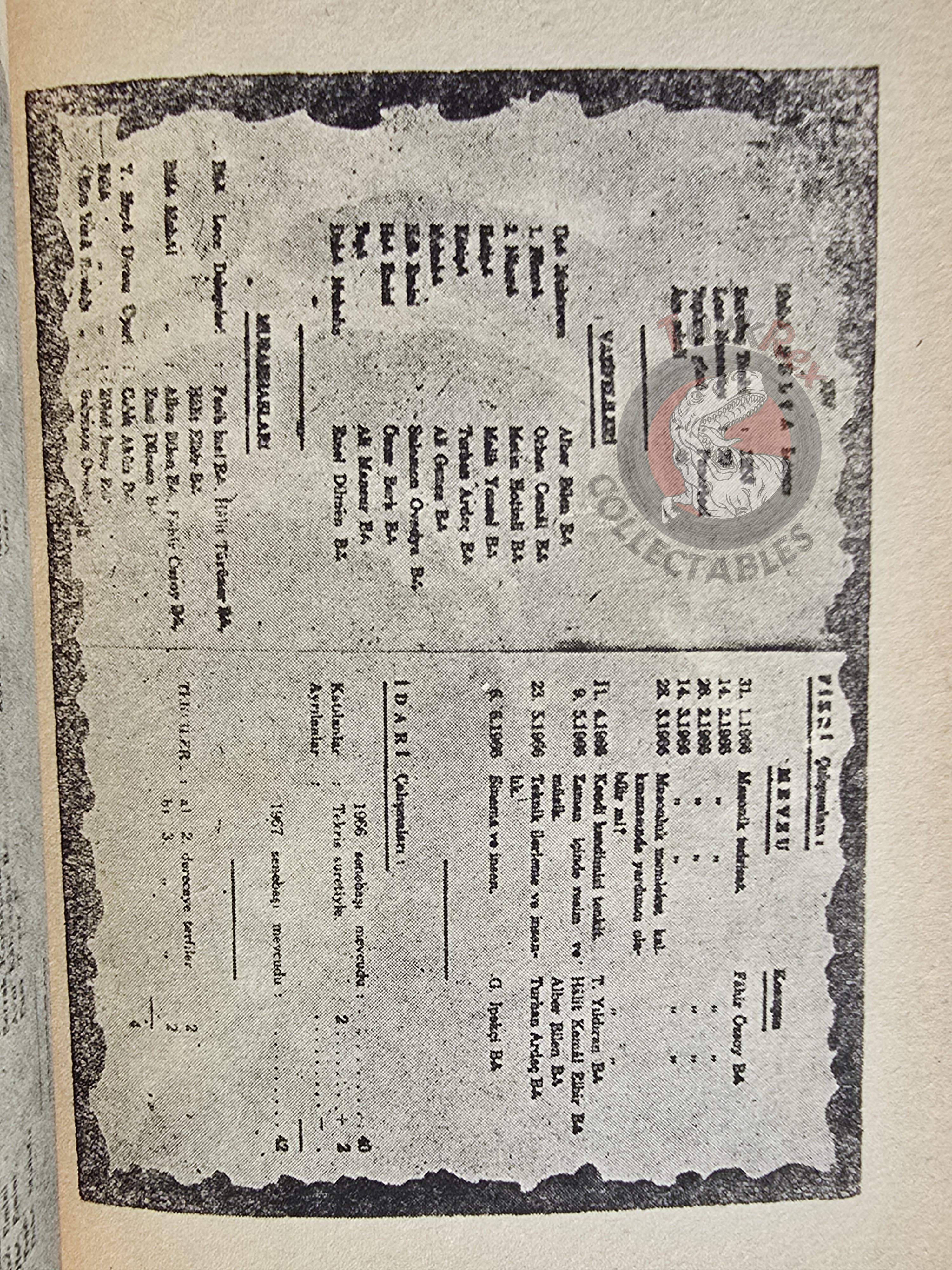 Turkish Freemasonry and Freemasons 1978 Masonic Masons of Turkey Names