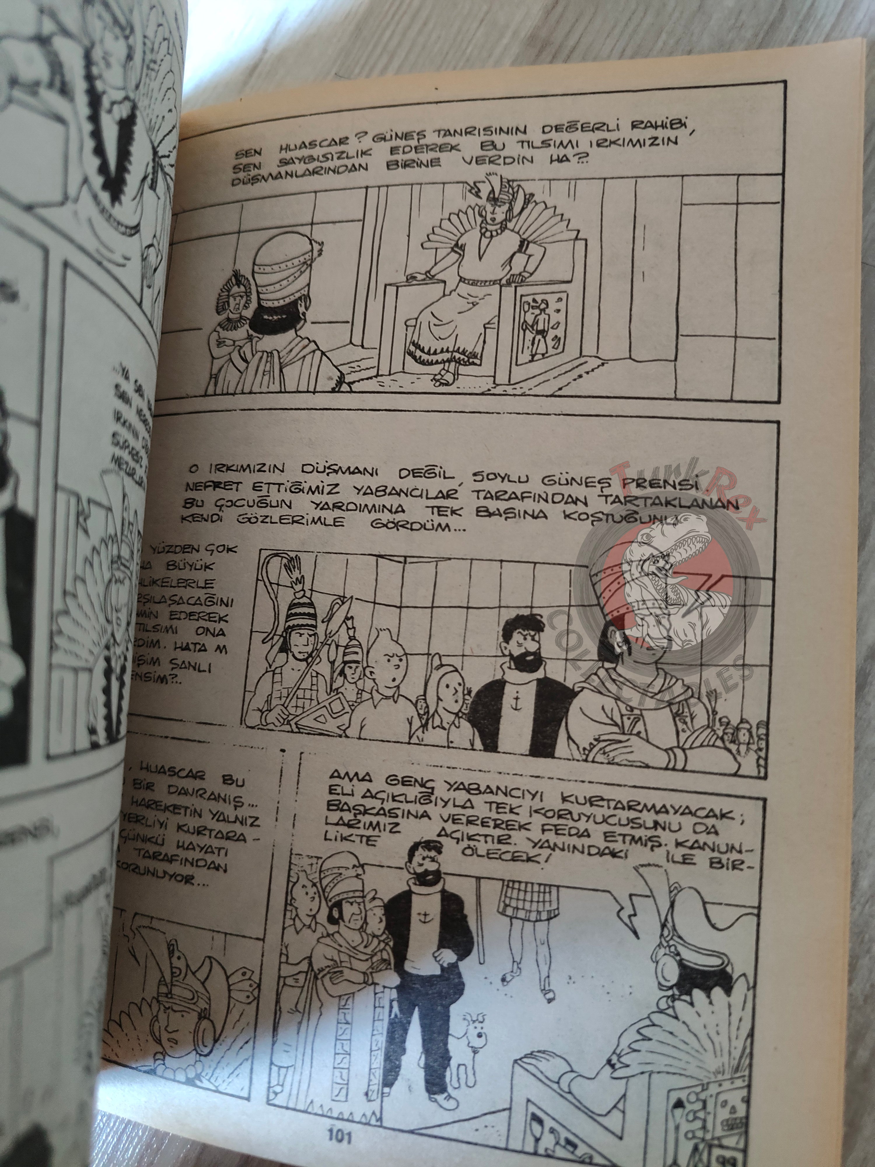 Tintin – Prisoners of the Sun mid 1980s Turkish Edition Comic Turkey 2