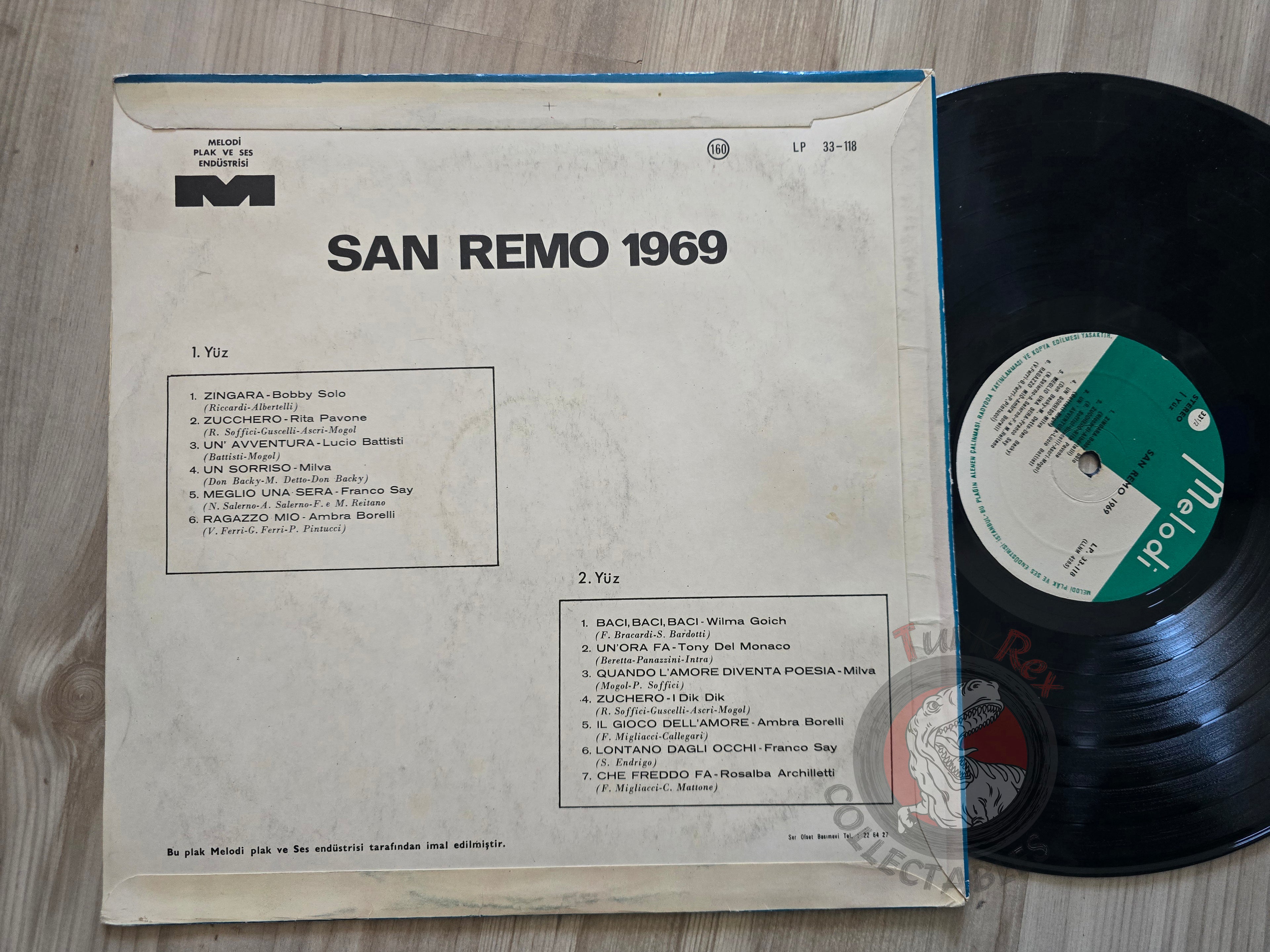 Various – San Remo 1969 Turkish Pressing Vinyl Turkey Edition
