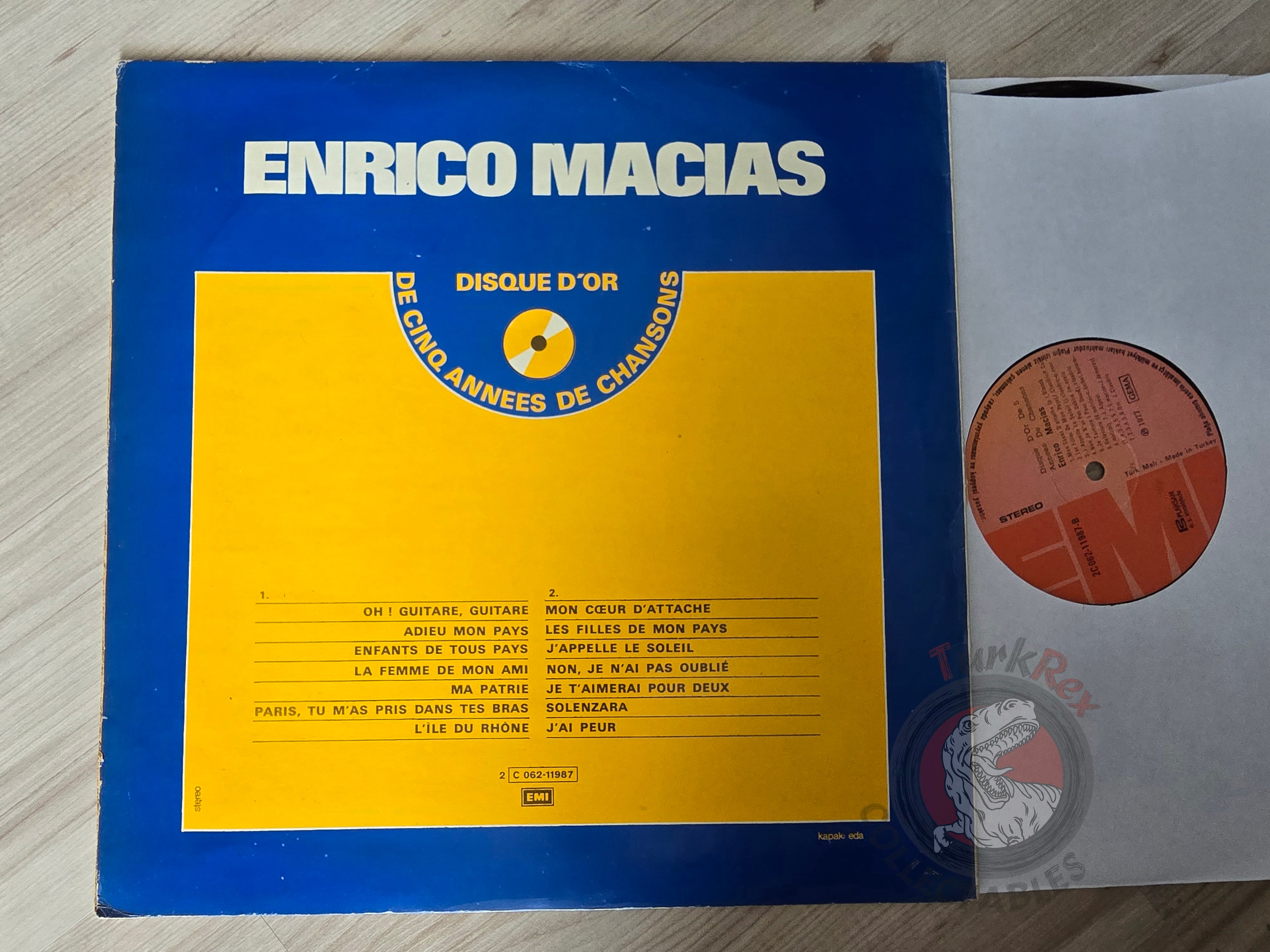 Enrico Macias – Disque D'Or De 5 Années De Chansons Turkish Pressing Vinyl Turkey Edition
