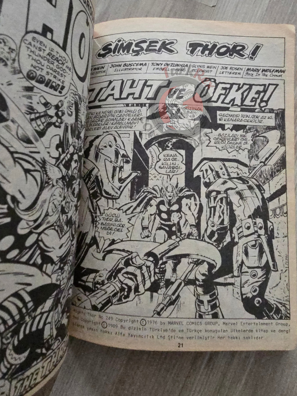 Thor Vol #9 1988 Turkish Comic Turkey The Mighty Thor #242–250 cover #198