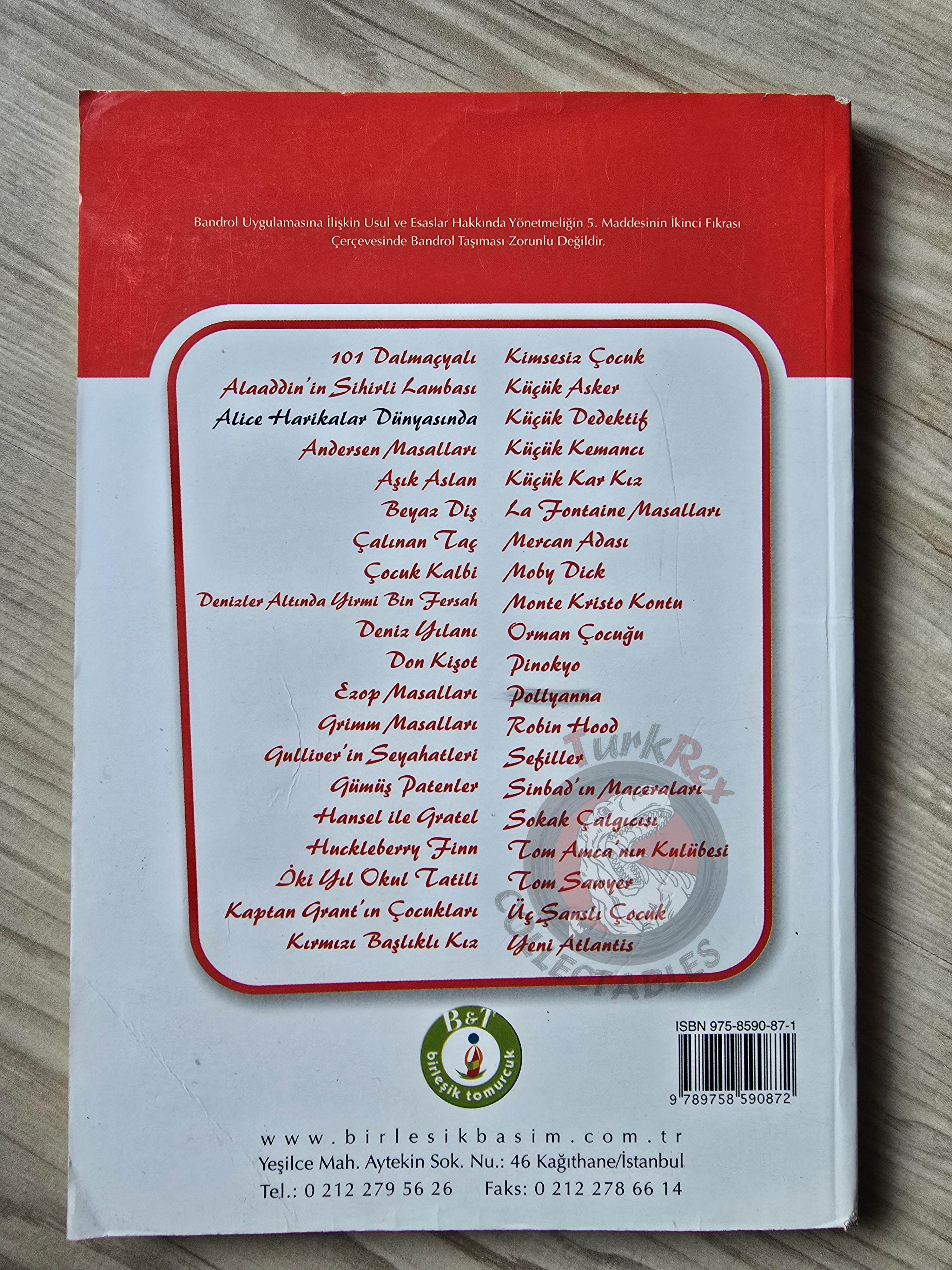 Lewis Carroll – Alice in Wonderland 2010 Turkish Book Turkey Illustrated 1