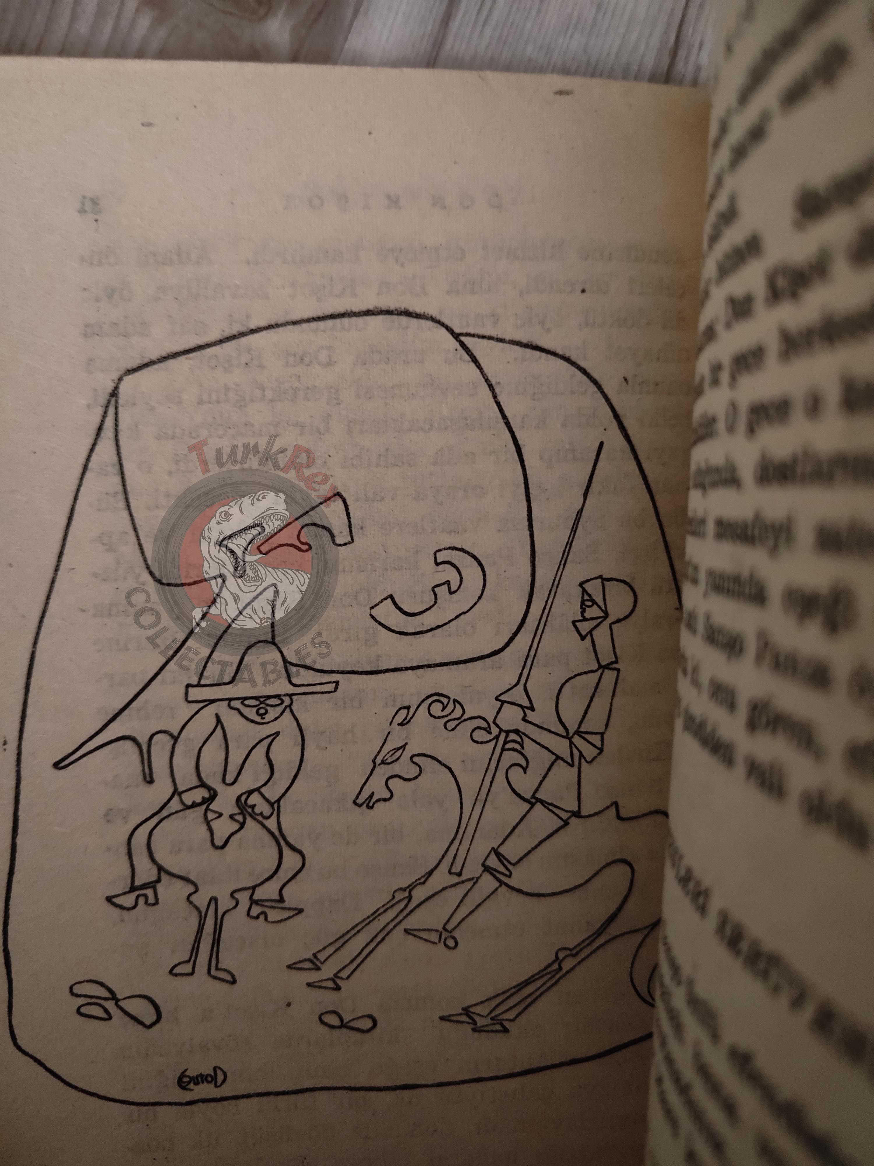 Miguel de Cervantes – Don Quixote 1969 Turkish Book Turkey Illustrated