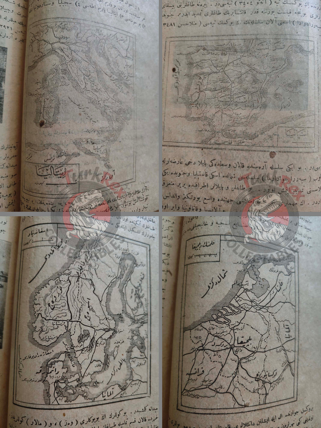 Faik Sabri – Geography and Math Lessons Ottoman Textbook 1916 Empire with many Maps Europe Asia