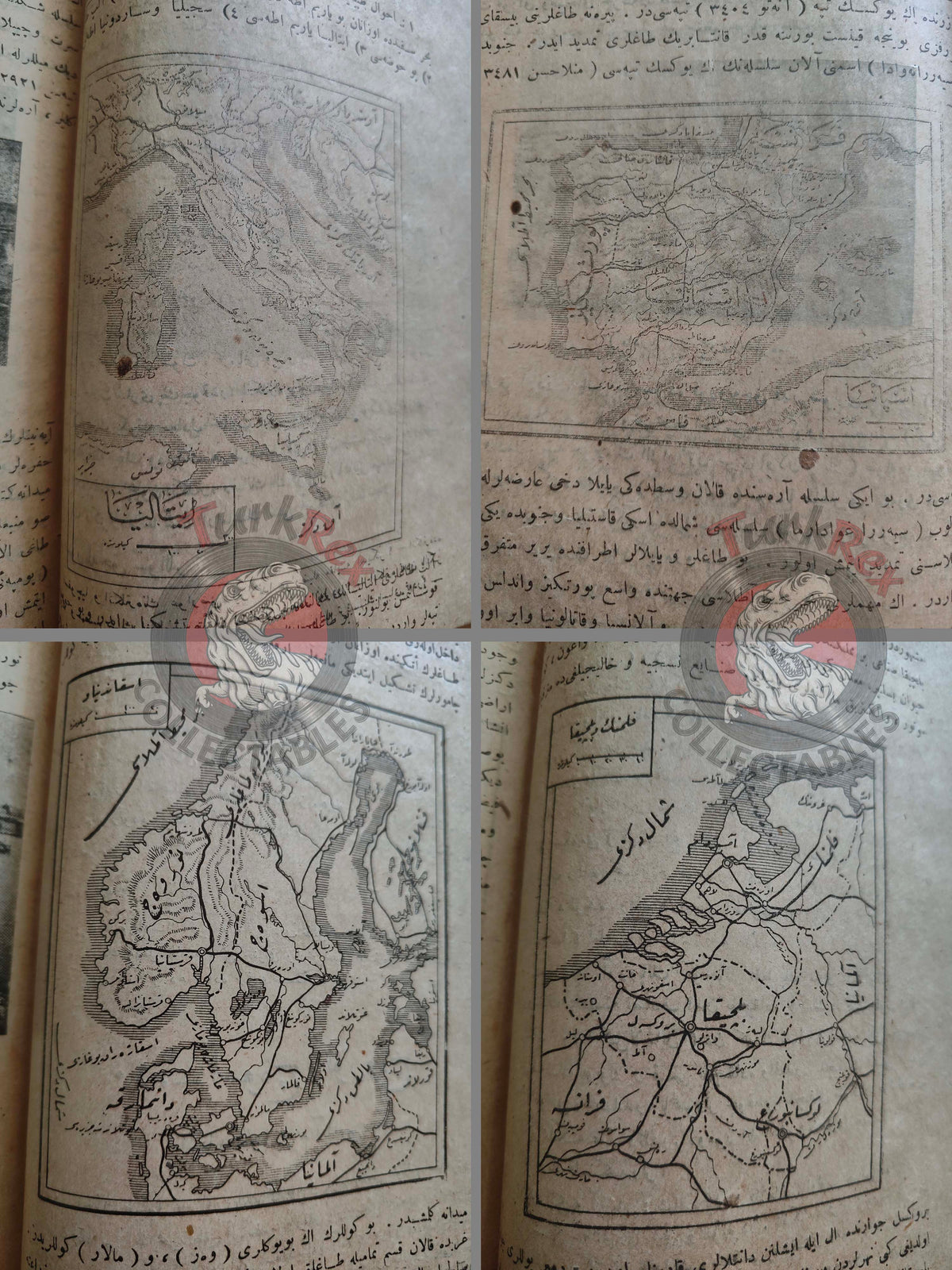 Faik Sabri – Geography and Math Lessons Ottoman Textbook 1916 Empire with many Maps Europe Asia