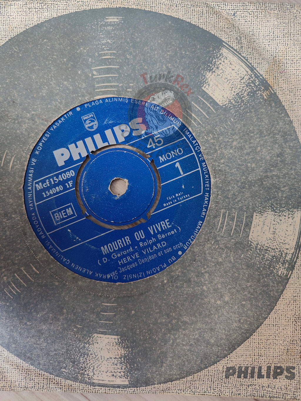 Hervé Vilard – Mourir Ou Vivre 7" Turkish Pressing Vinyl Turkey Edition