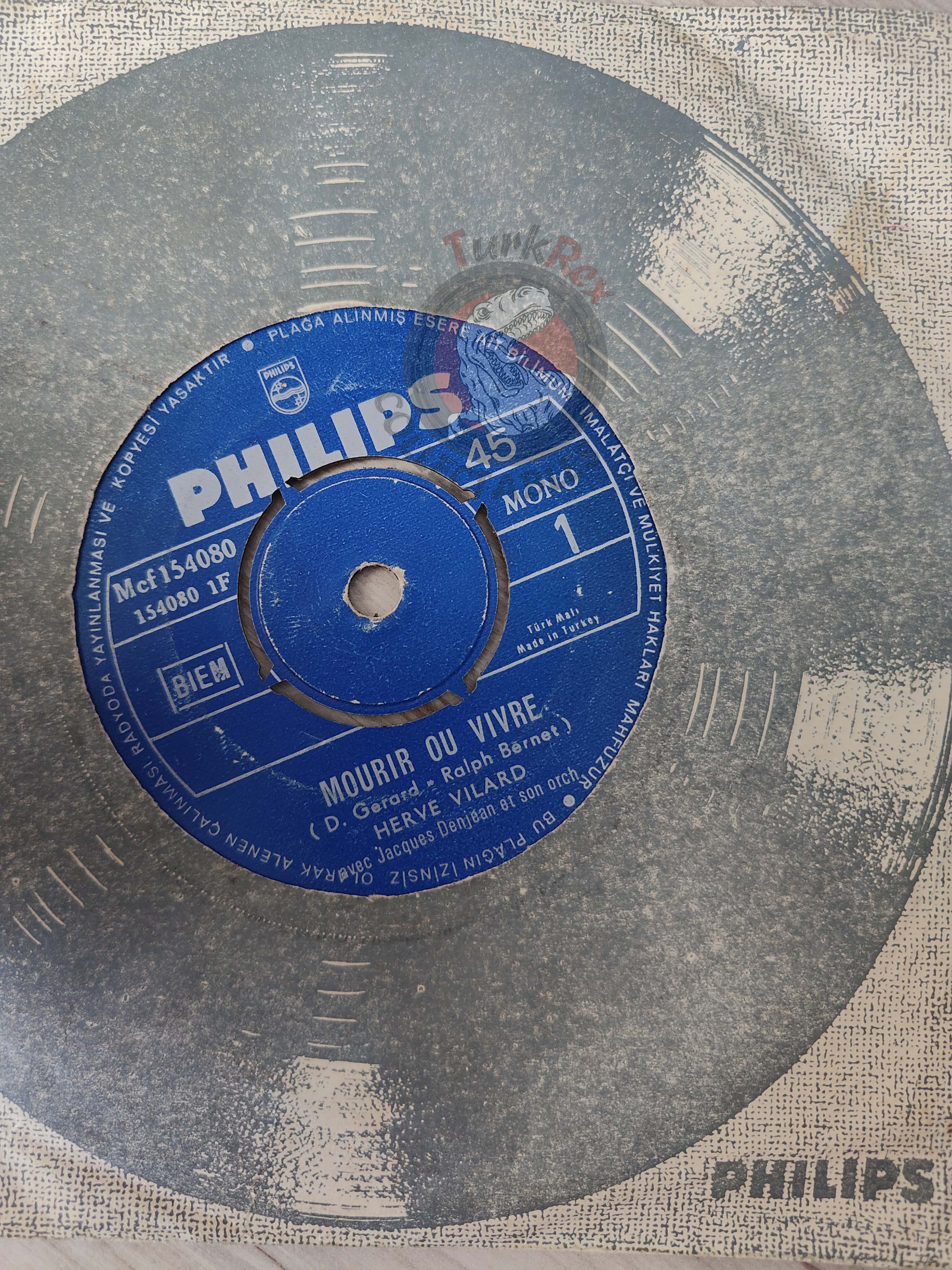 Hervé Vilard – Mourir Ou Vivre 7" Turkish Pressing Vinyl Turkey Edition