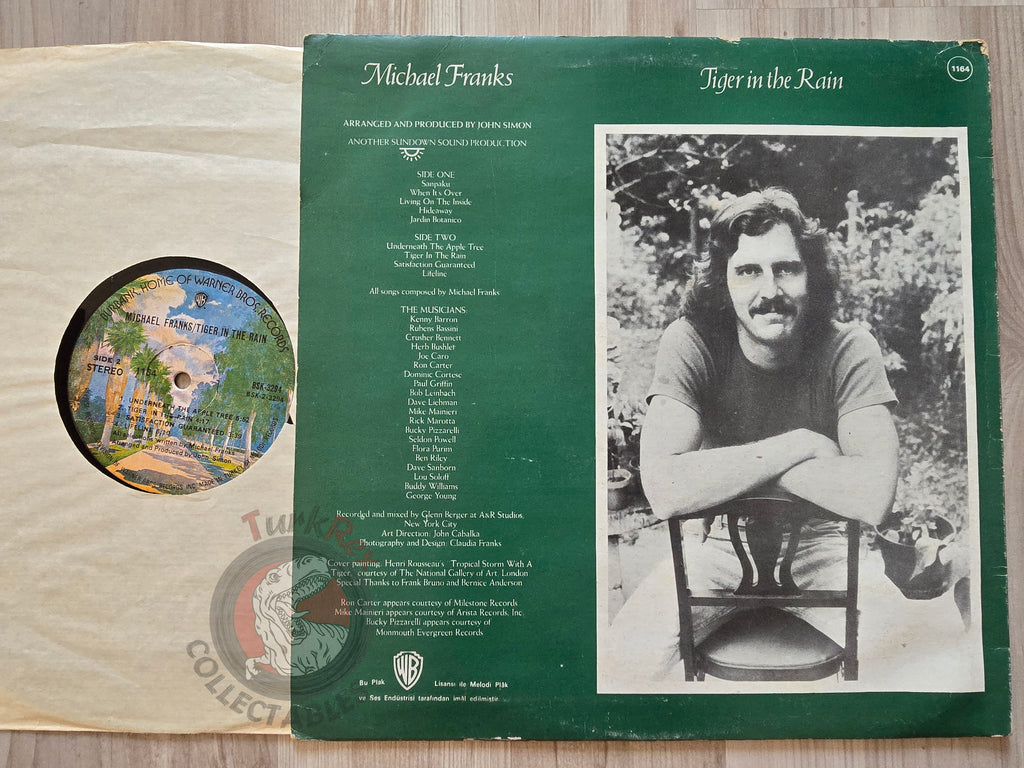 Michael Franks – Tiger In The Rain Turkish Pressing Vinyl Turkey Edition