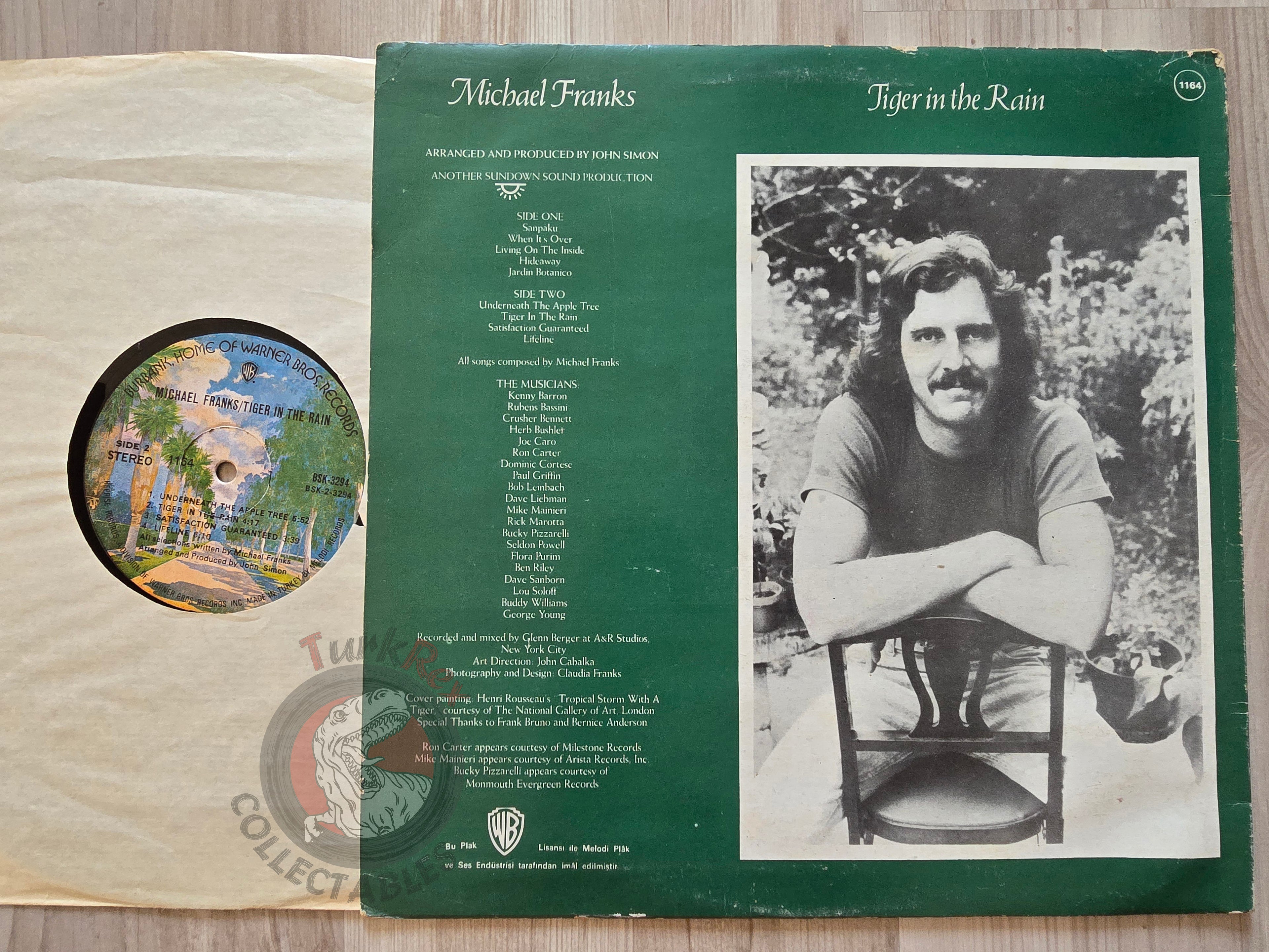 Michael Franks – Tiger In The Rain Turkish Pressing Vinyl Turkey Edition